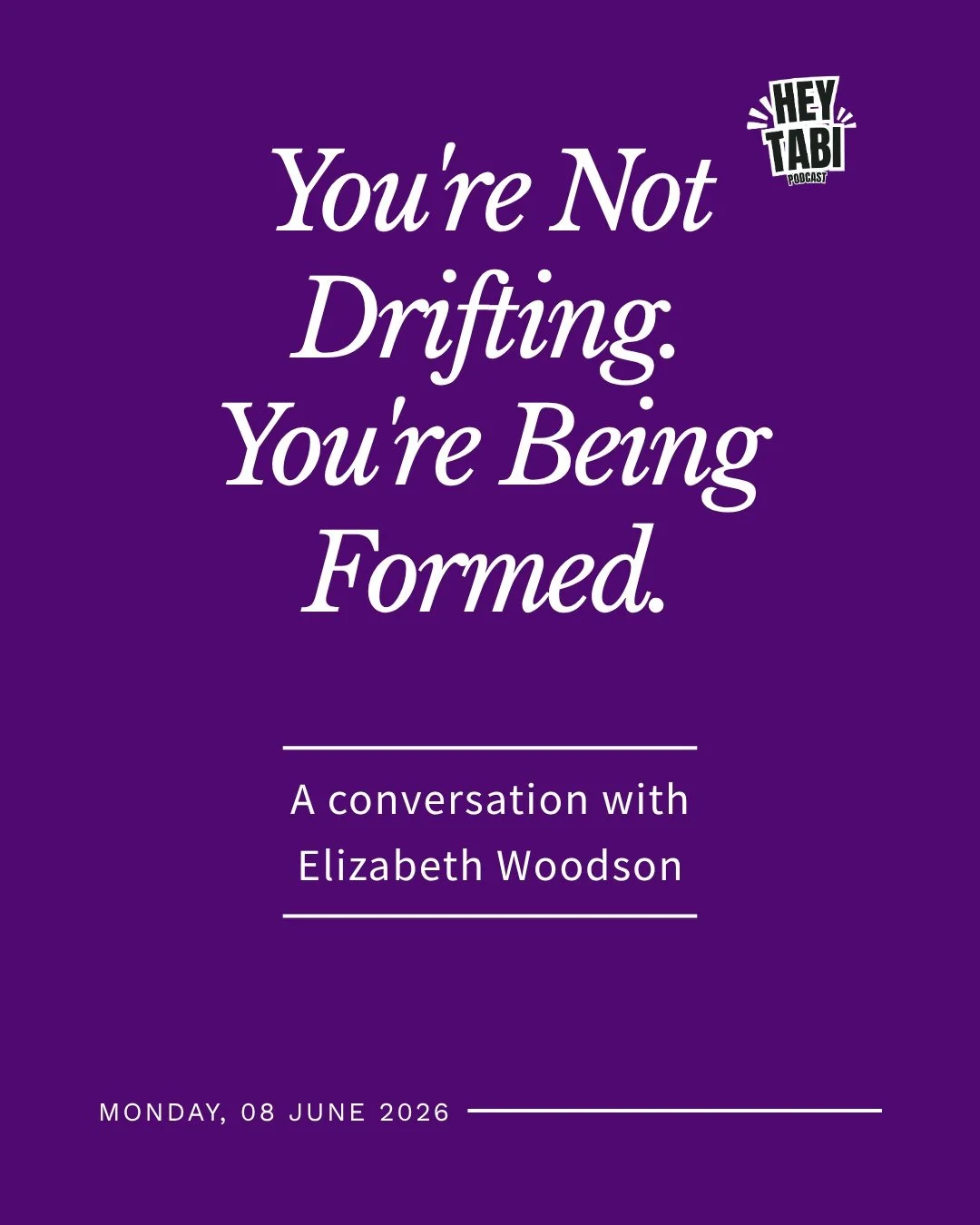Doubt isn't the opposite of faith. It might actually be part of it. 🔥

In Monday's episode of Hey Tabi, I sat down with Bible teacher, author, and all-around gift to the church, @elizabethwoodson &mdash; and we went there.

We talked about what it l