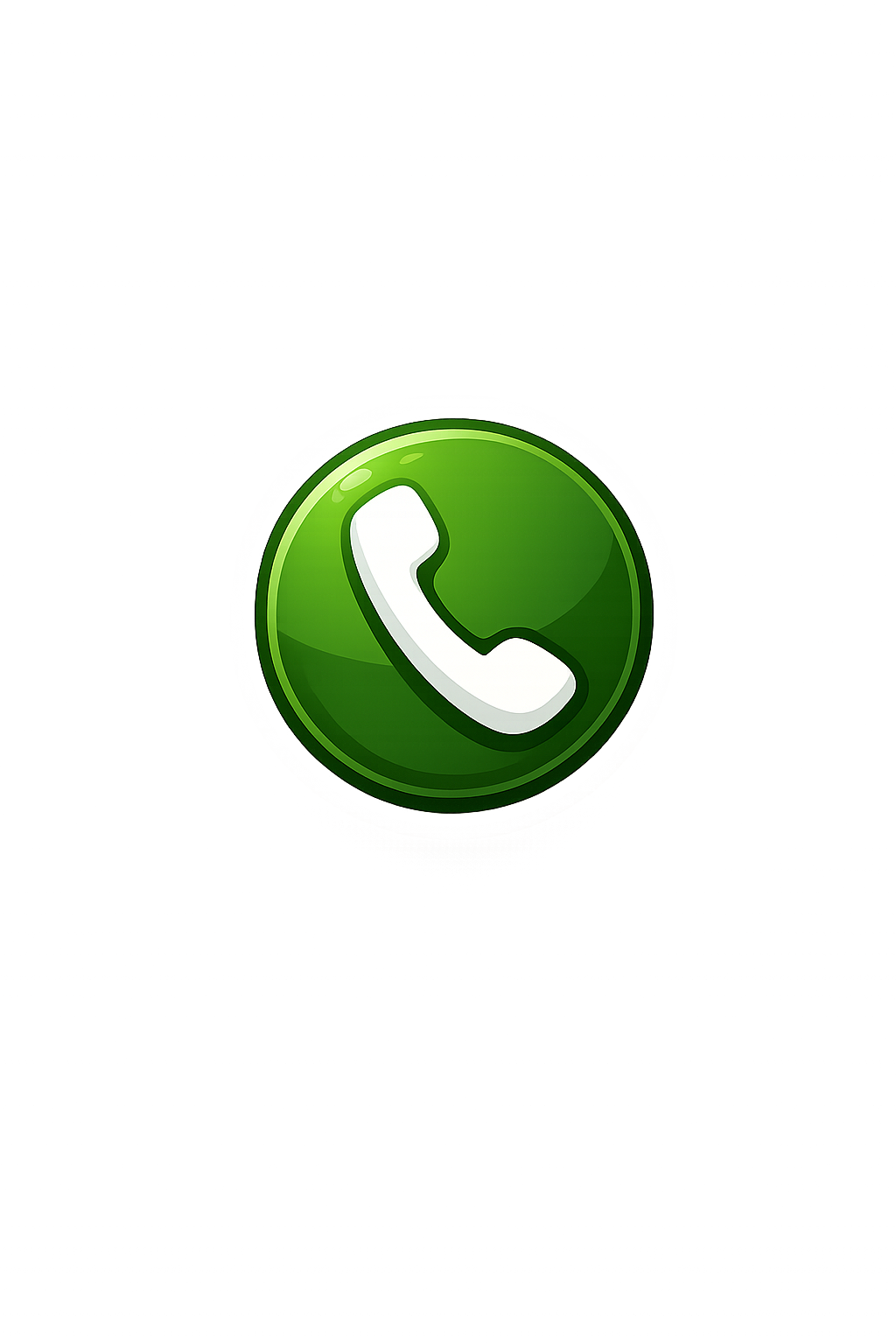 An image of a green phone logo icon on a dark background.