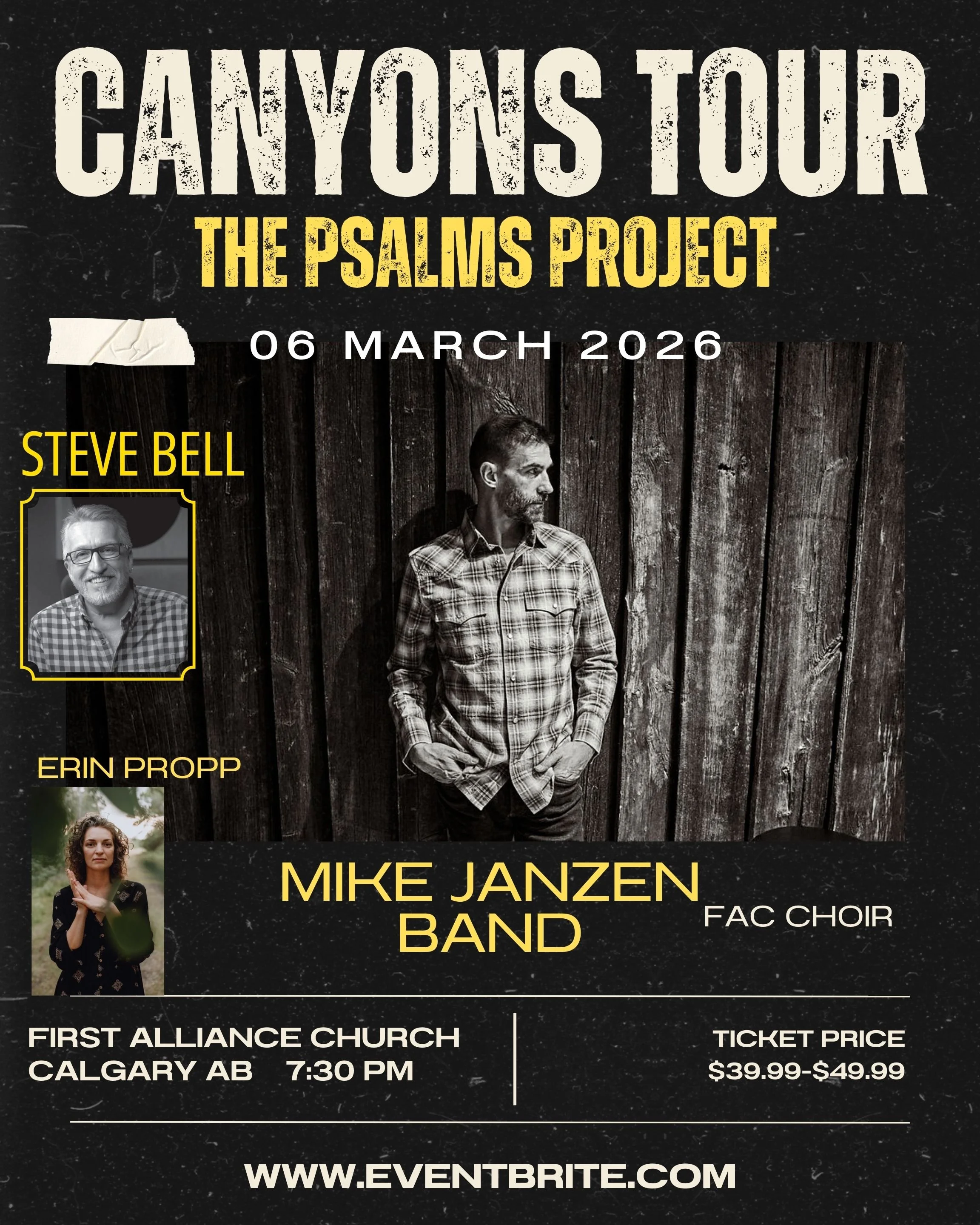 CANYONS TOUR: MIKE JANZEN BAND w Steve Bell  CALGARY, AB