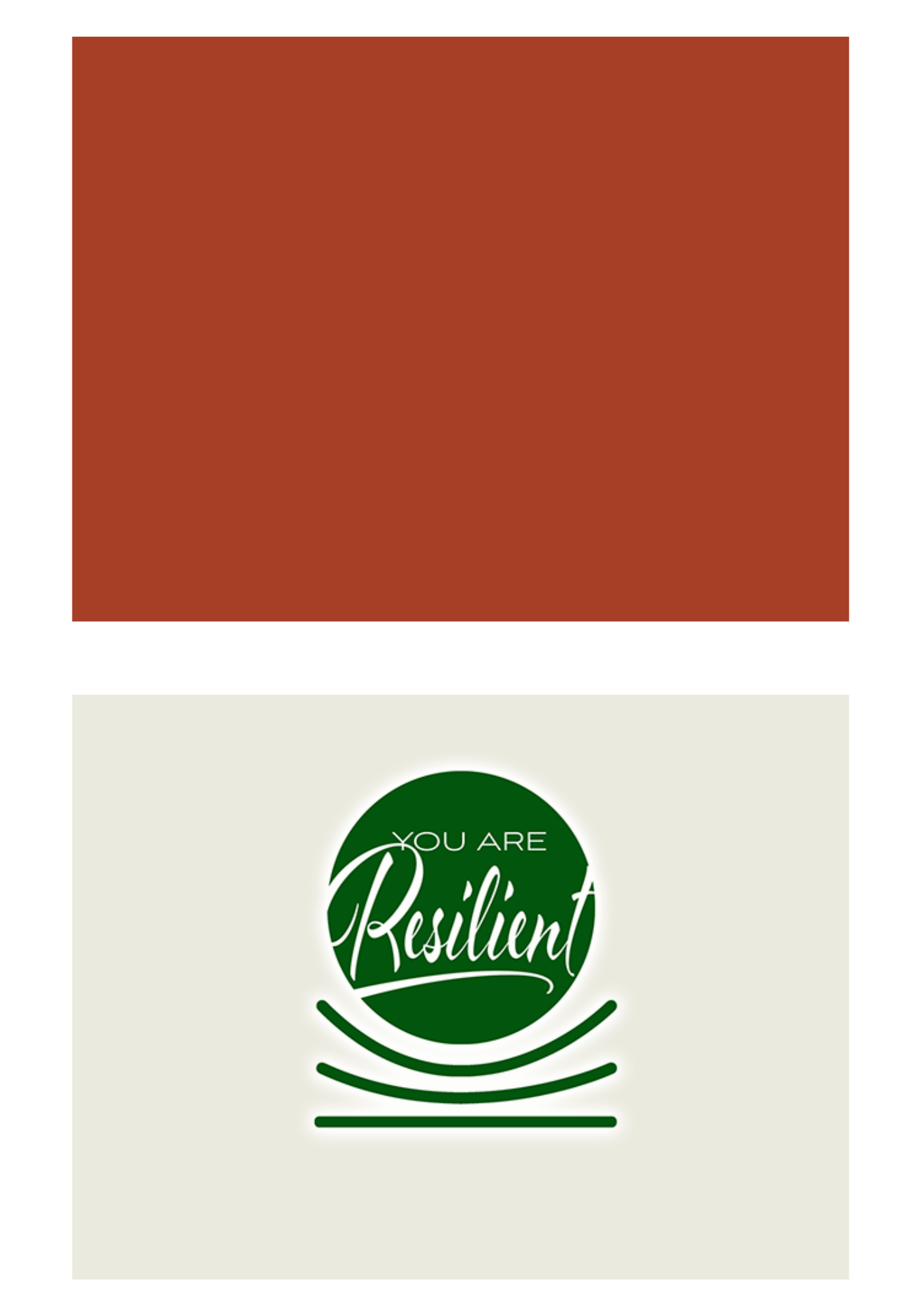 Landscape Green and Brown You Are Resilient Folded Note Card.png