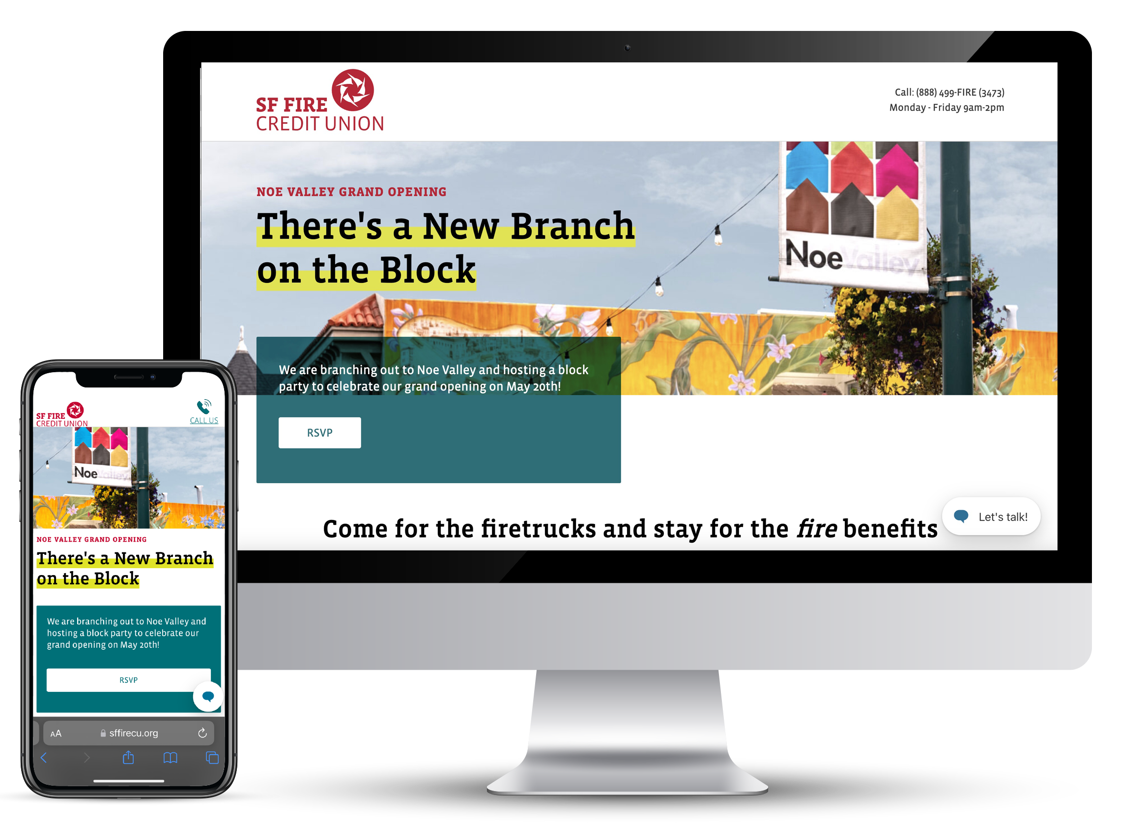 Event landing page with RSVP form