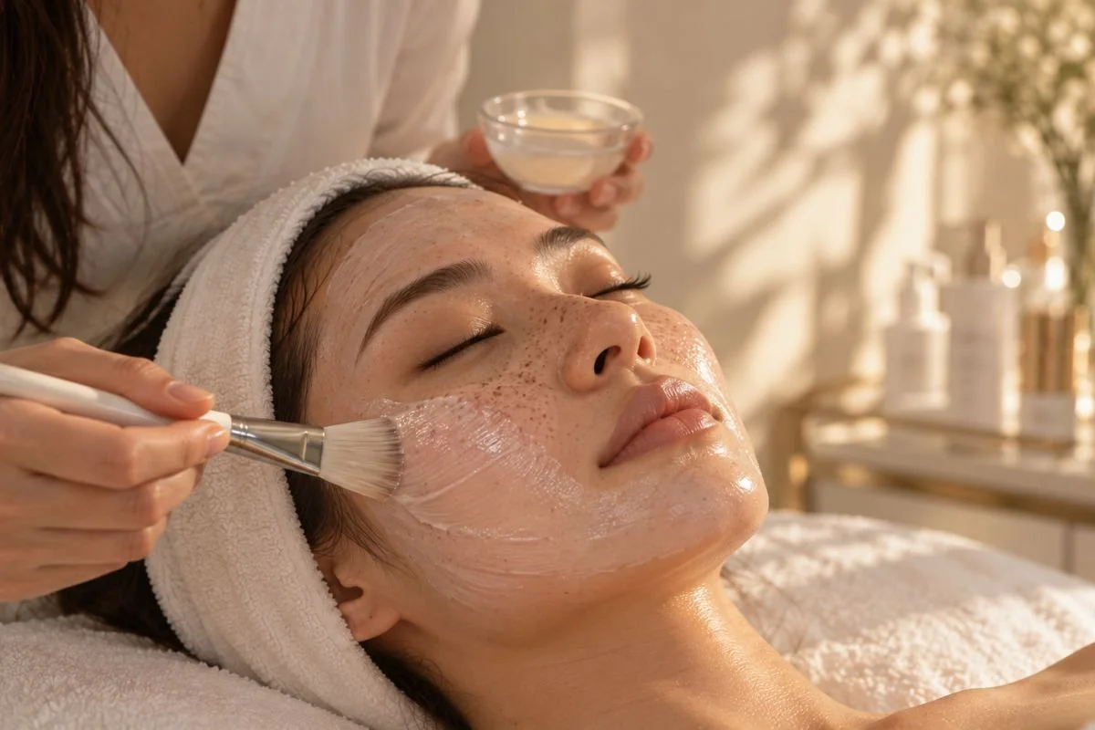 Bright smooth hydrated skin after an oxygen facial