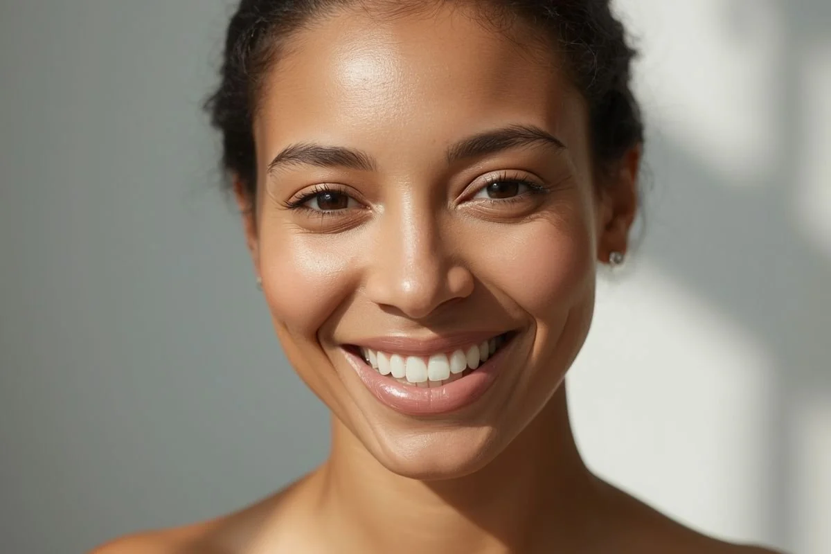 Healthy glowing skin after consistent professional acne facial treatments