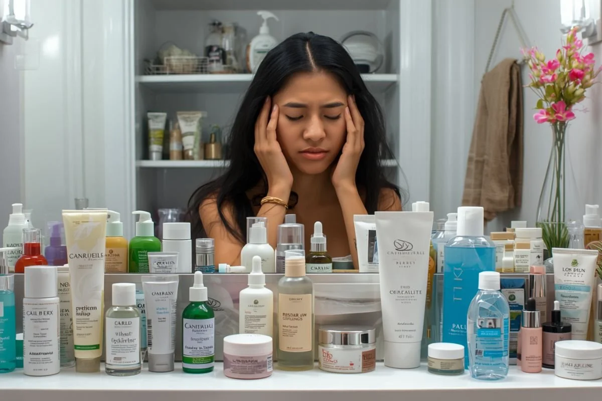 Overwhelmed by too many skincare products for acne-prone skin