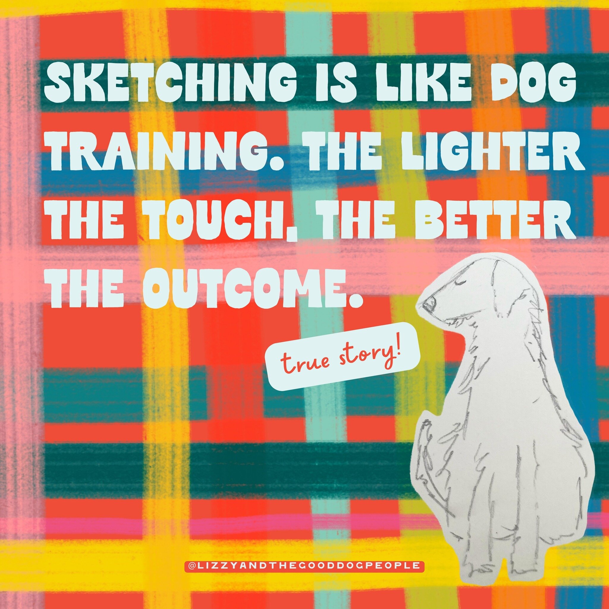Sketching is like dog training. The softer the touch, the better the outcome. 

#dogsofinstagram #dogtrainer #sketch