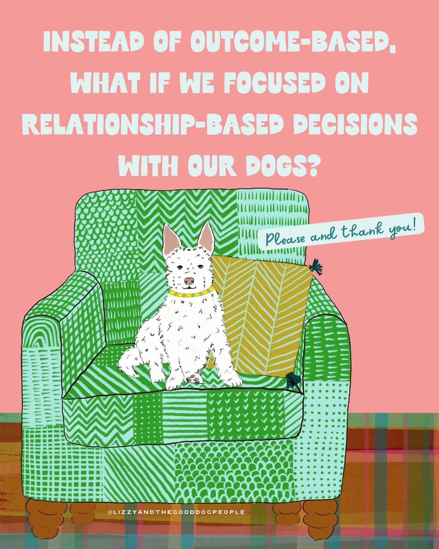 Instead of outcome-based, what if we focused on relationship-based decisions with our dogs?

Illustration of internet dog crush @milkshakepup by me. 🥰

#dogsofinstagram #dog #illustration