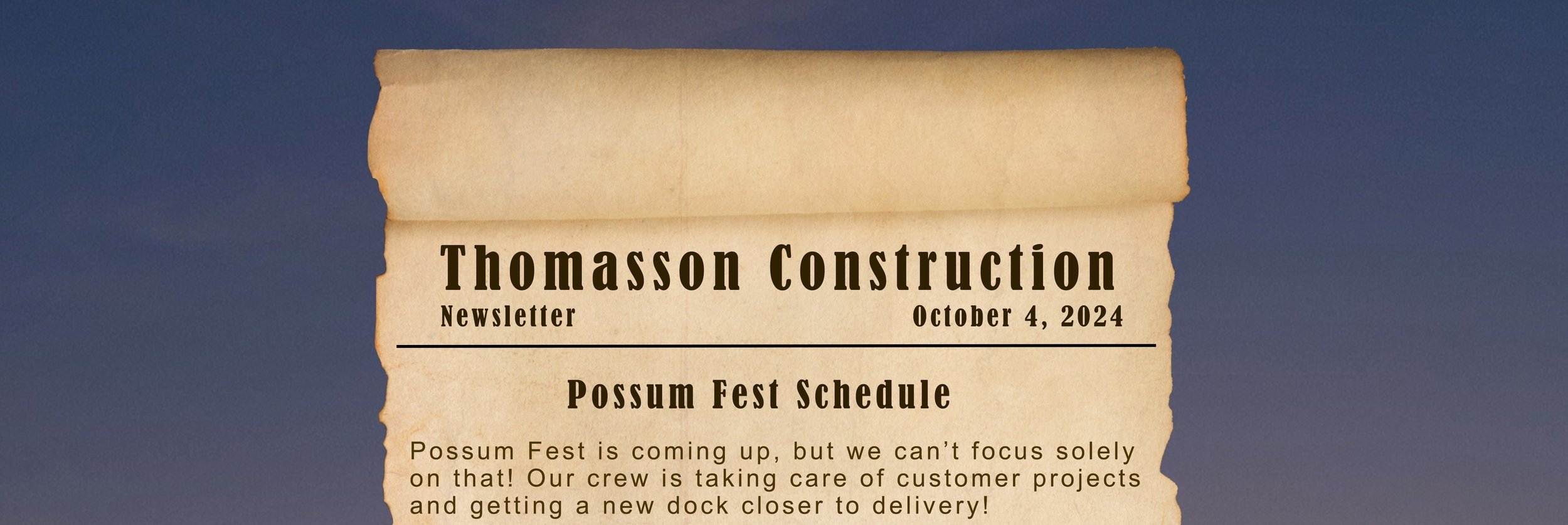 Possum Fest Schedule