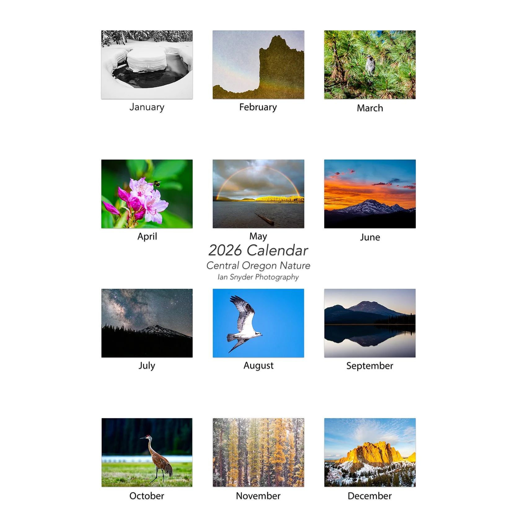 2026 Central Oregon Nature Calendar