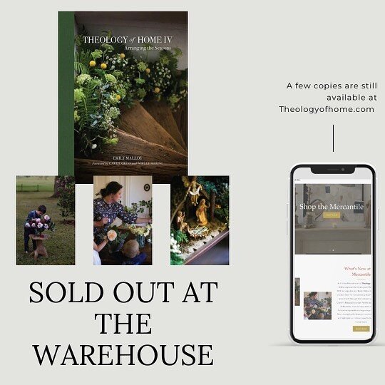 Y&rsquo;all are amazing. Grab a copy while you still can at the Mercantile over @theologyofhome . We will let you know when the book is back in stock.