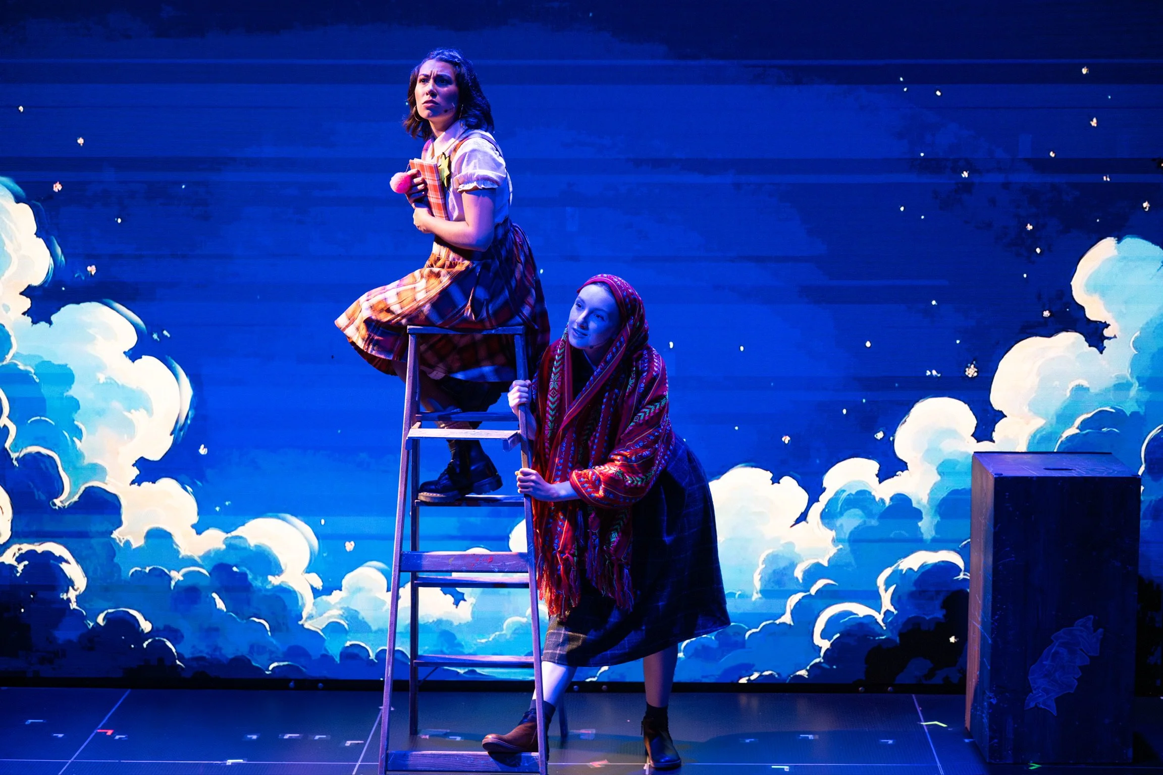 Olivia Bernábe as Anita and Anya van Hoogstraten as Abuela.JPG