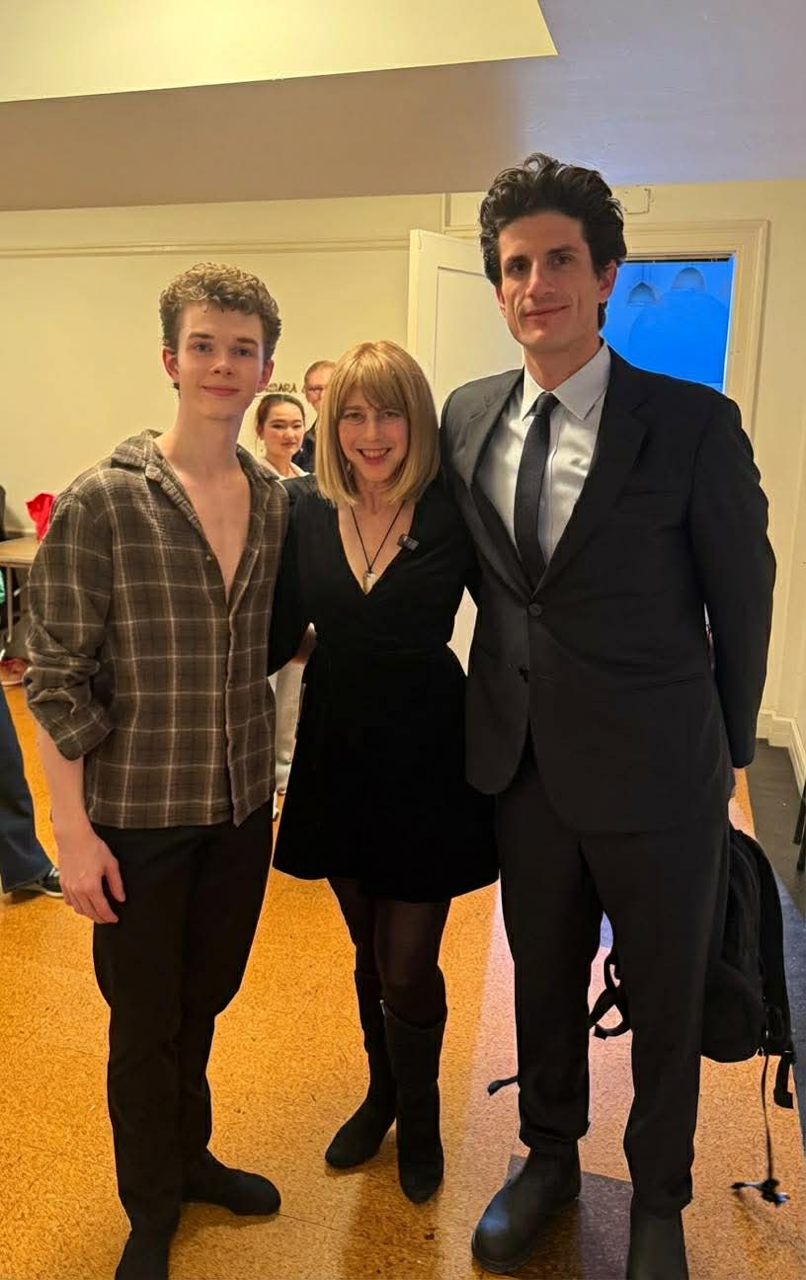 L-R:  Dancer Max Barker, choreographer Kathryn Roszak and congressional candidate Jack Schlossberg, grandson of JFK. .