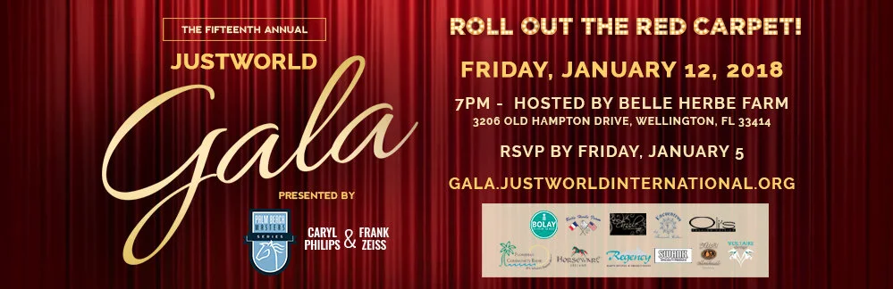 Le Palm Beach Masters Series et Caryl Philips & Frank Zeiss présentent le quinzième gala annuel JustWorld