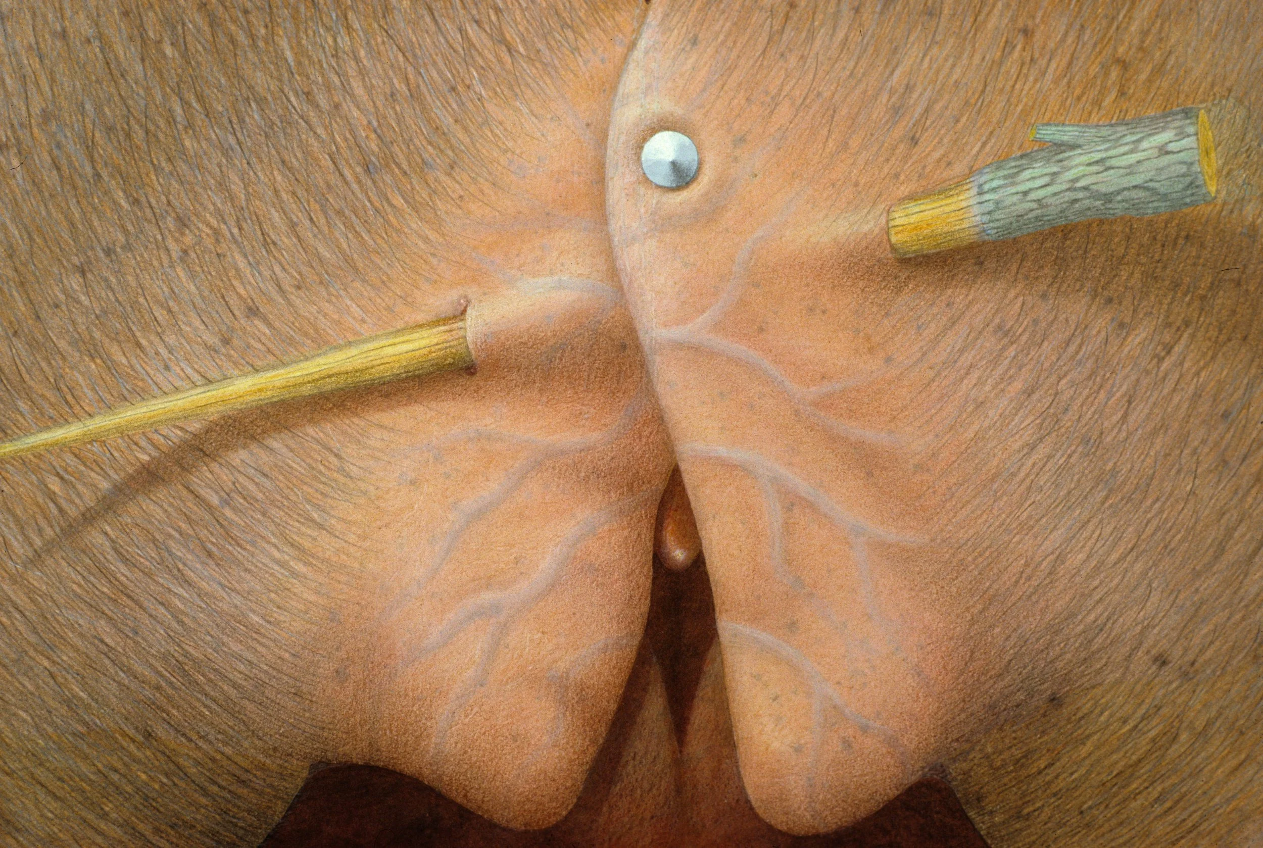 "Trinity of the Pelts" (panel 1, detail)