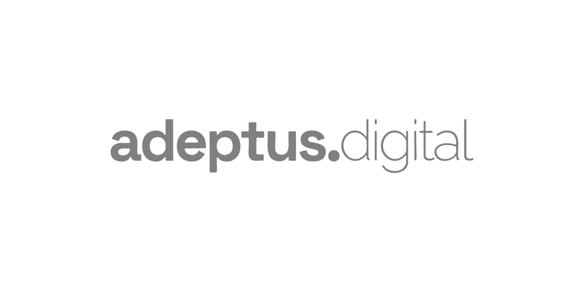 The logo of Adaptus Digital, featuring the company name in lowercase letters with the word 'adaptus' in dark gray and 'digital' in light gray.