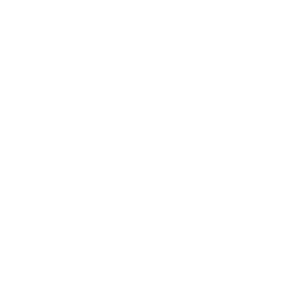 Outline drawing of a scallop shell on a black background.