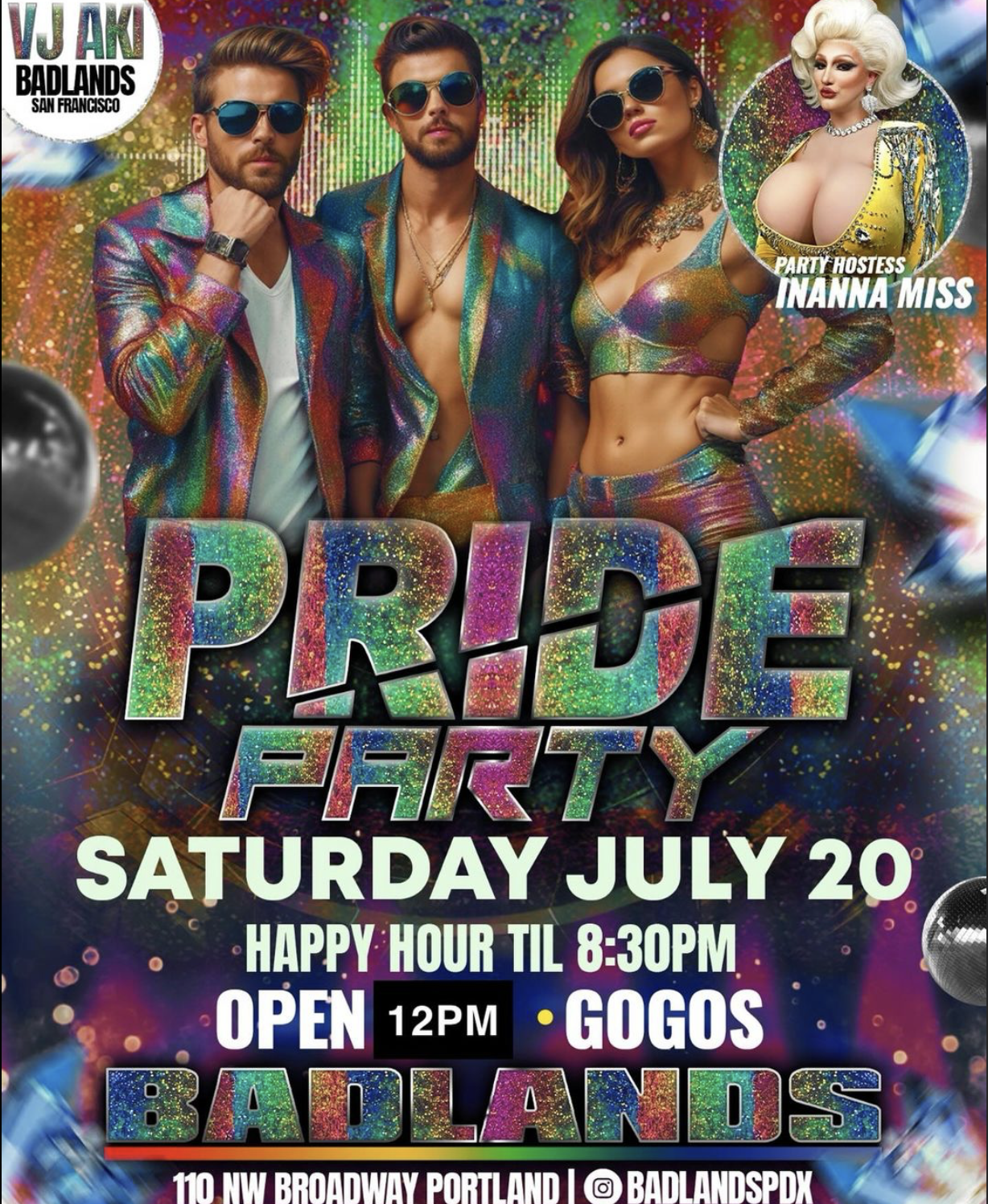 Get ready for an epic Saturday night dance party with the hottest gogo dancers in town! 💃 No cover before 9pm! 🍻 Kick off with happy hour at 2pm – $5 beers and wells till 8:30pm! 🎉 Hosted by the one and only Inanna Miss! Don’t miss out!
