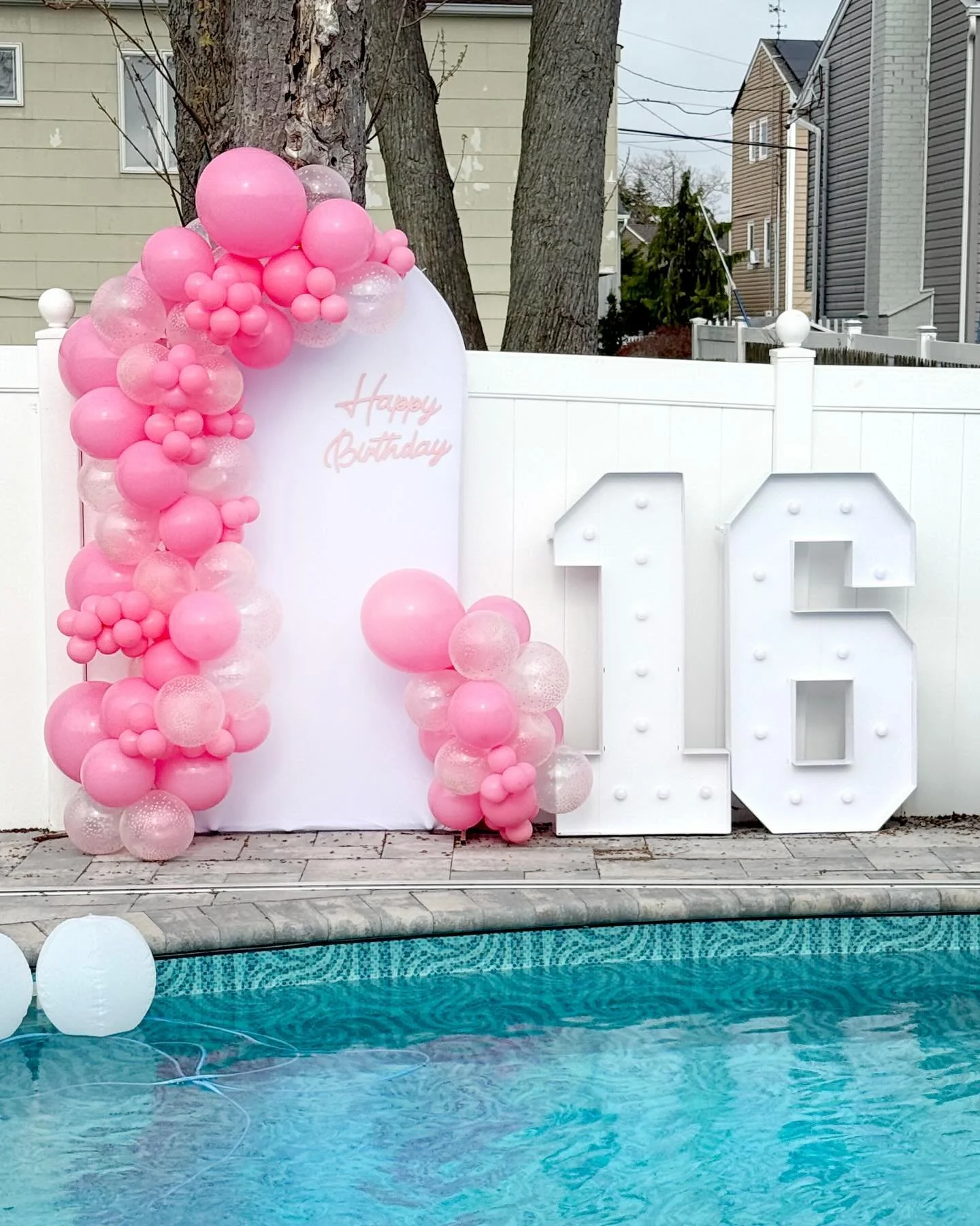 Sweet 16, but make it a moment. 💖

A clean white panel, soft pink custom garland, and our statement marquee &ldquo;16&rdquo; coming together for the perfect photo backdrop. Feminine, elevated, and designed to stand out from every angle.