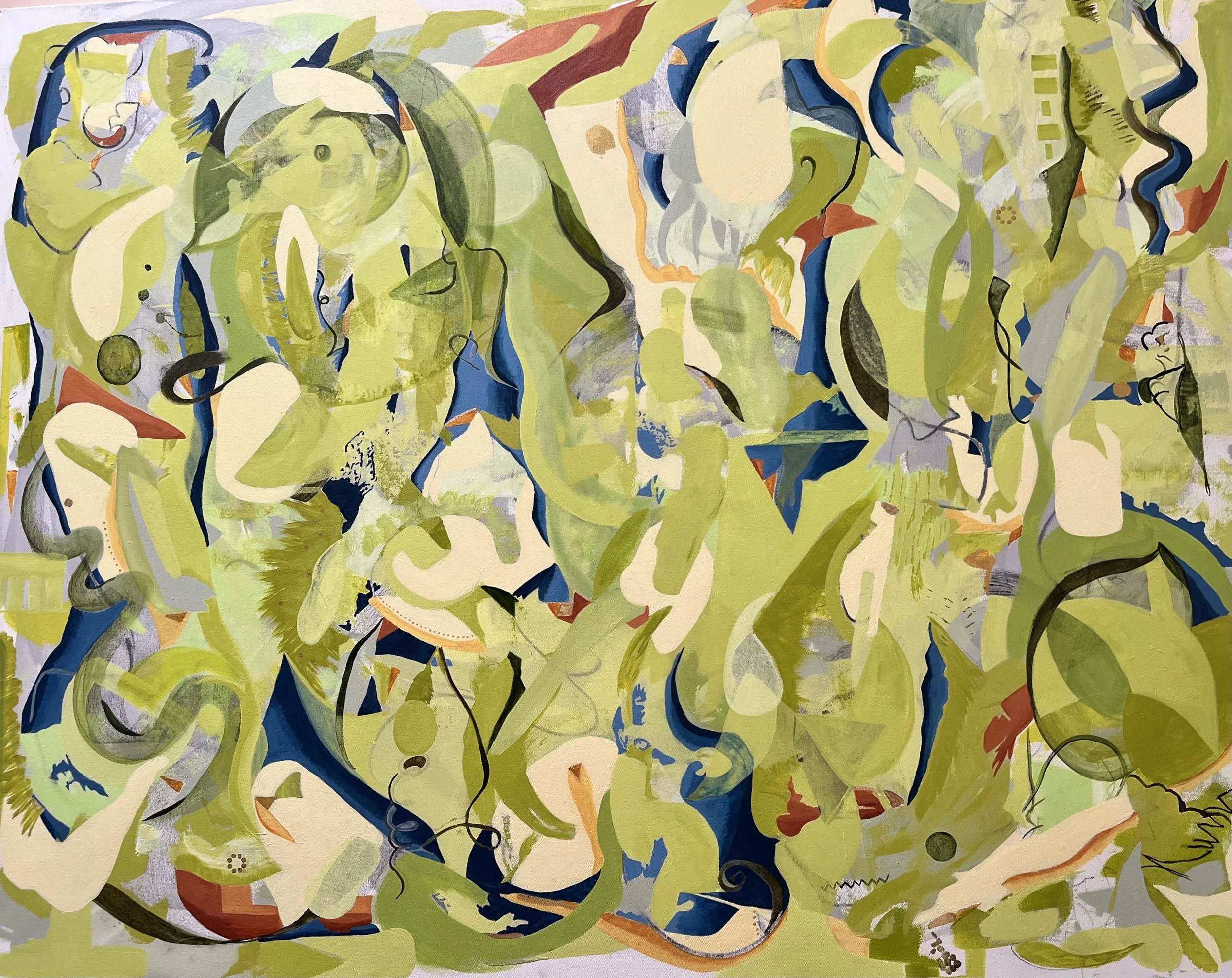 Elemental Dance
Acrylic and mixed media on canvas
48 × 60 × 2 in
