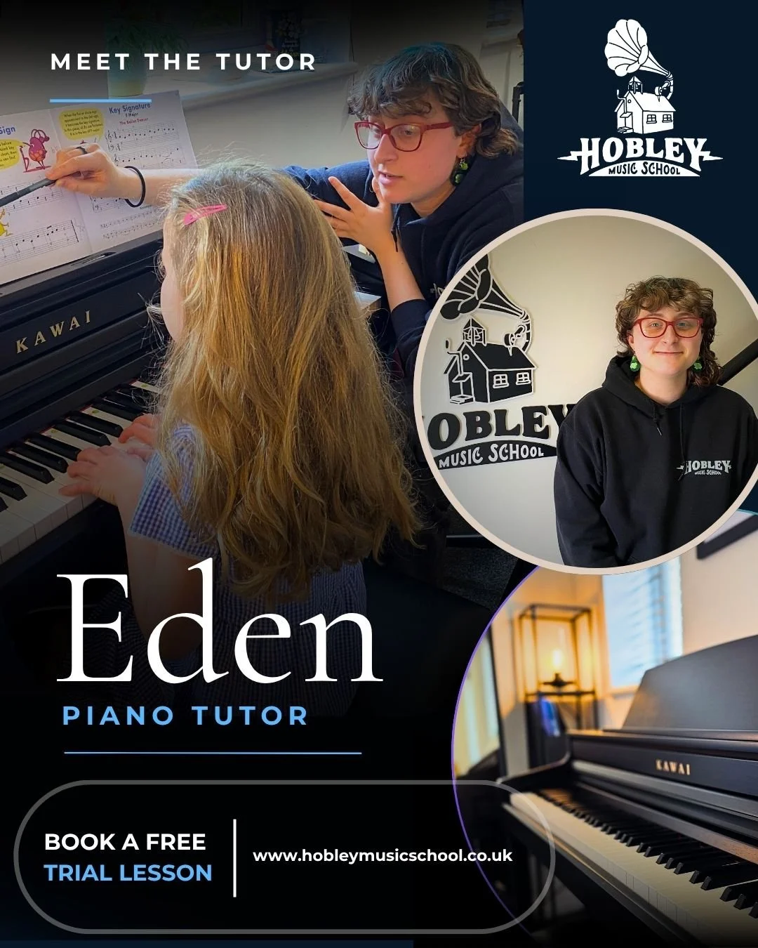 Meet Eden 🎹✨
Eden has been part of the HMS team for nearly two years now, and their piano lessons are always full of energy, encouragement and fun. Students absolutely love Eden&rsquo;s supportive teaching style.

Eden specialises in 1:1 lessons and