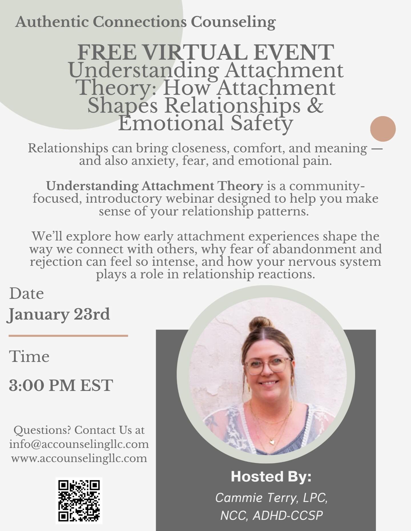 Register for Free! https://forms.gle/XaT7DoRnZZ9muRnH9

#attachmenttheory #understandingattachment #anxiousattachment #disorganizedattachment #avoidantattachment