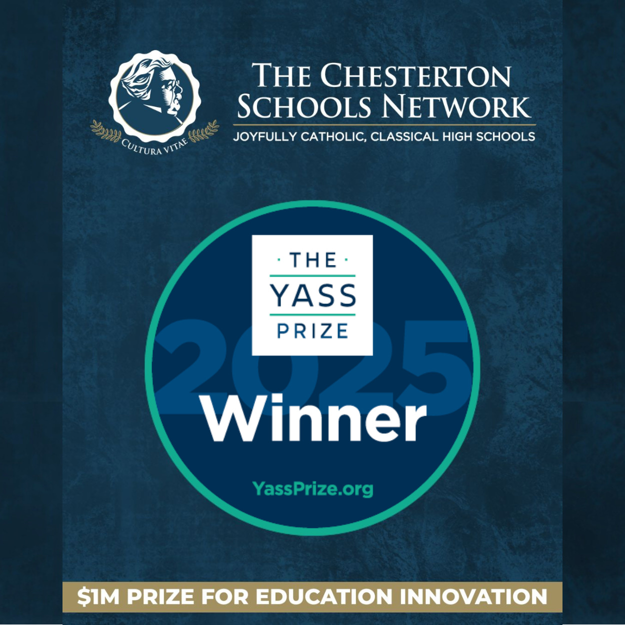 Proud member of the 2025 Yass Prize winning Chesterton Schools Network.
