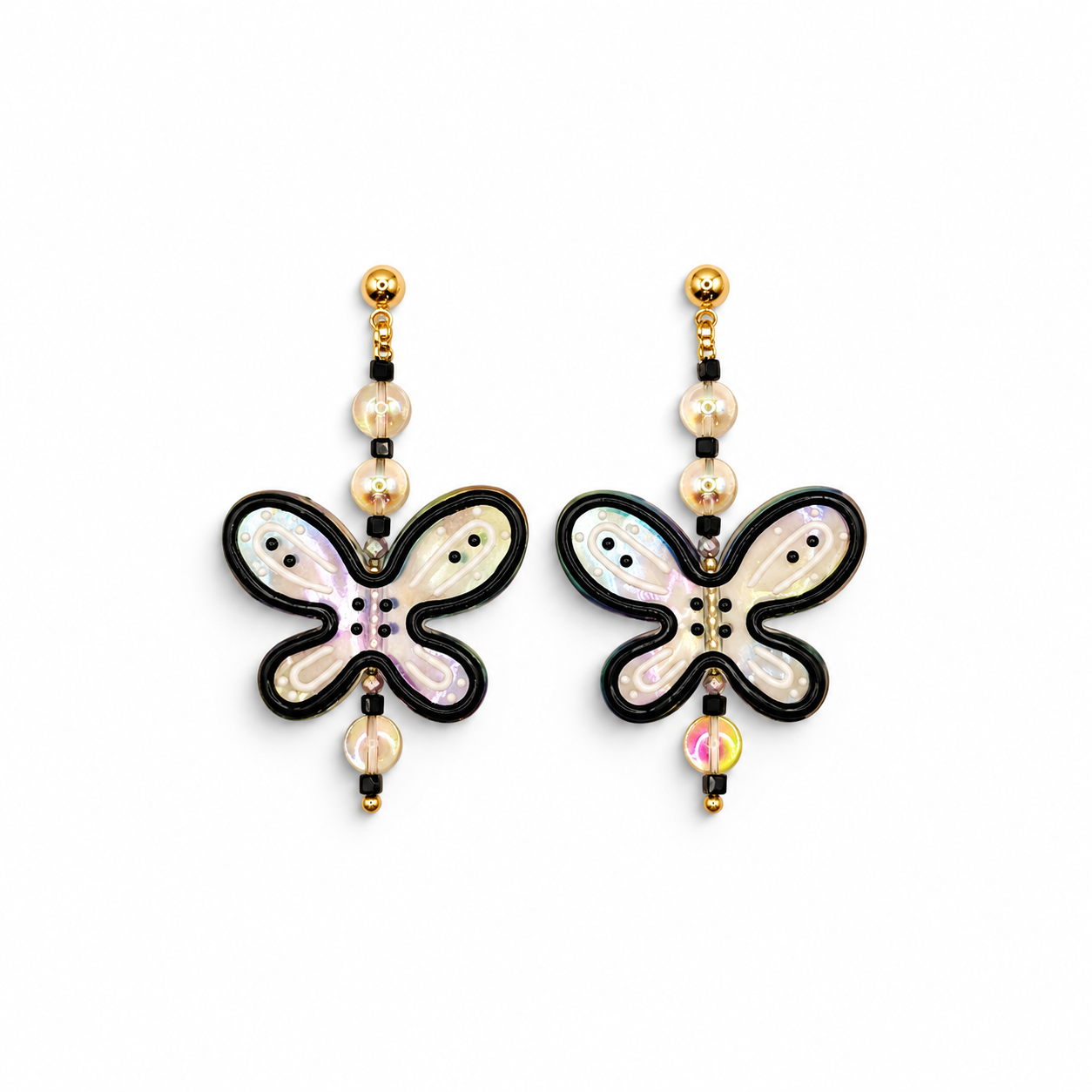 Chic Puff Butterfly Earrings