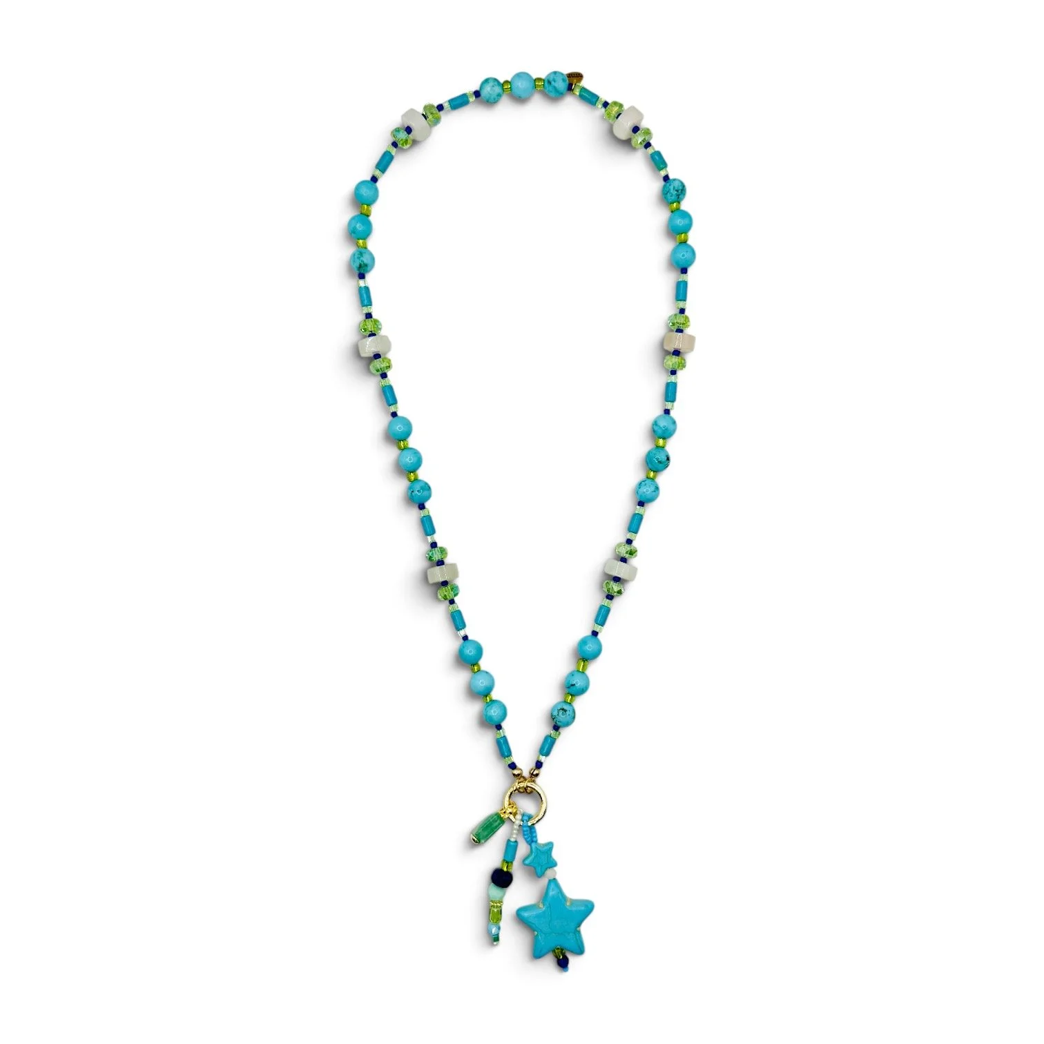 Turquoise Star Cluster Charm Necklace.jpeg