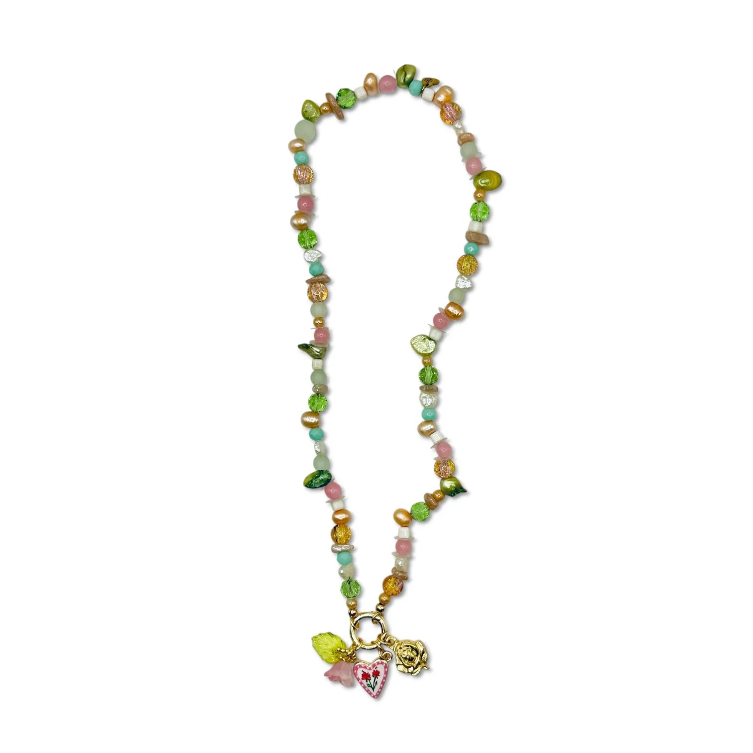 Santa Rosa Charm Cluster Chunky Necklace.jpeg