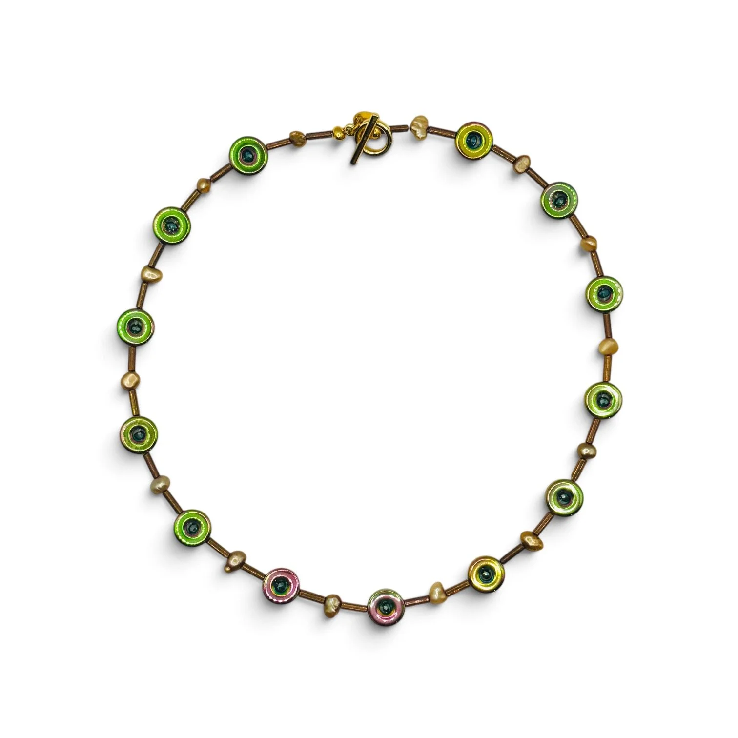 Bronze Disk Choker Necklace.jpeg