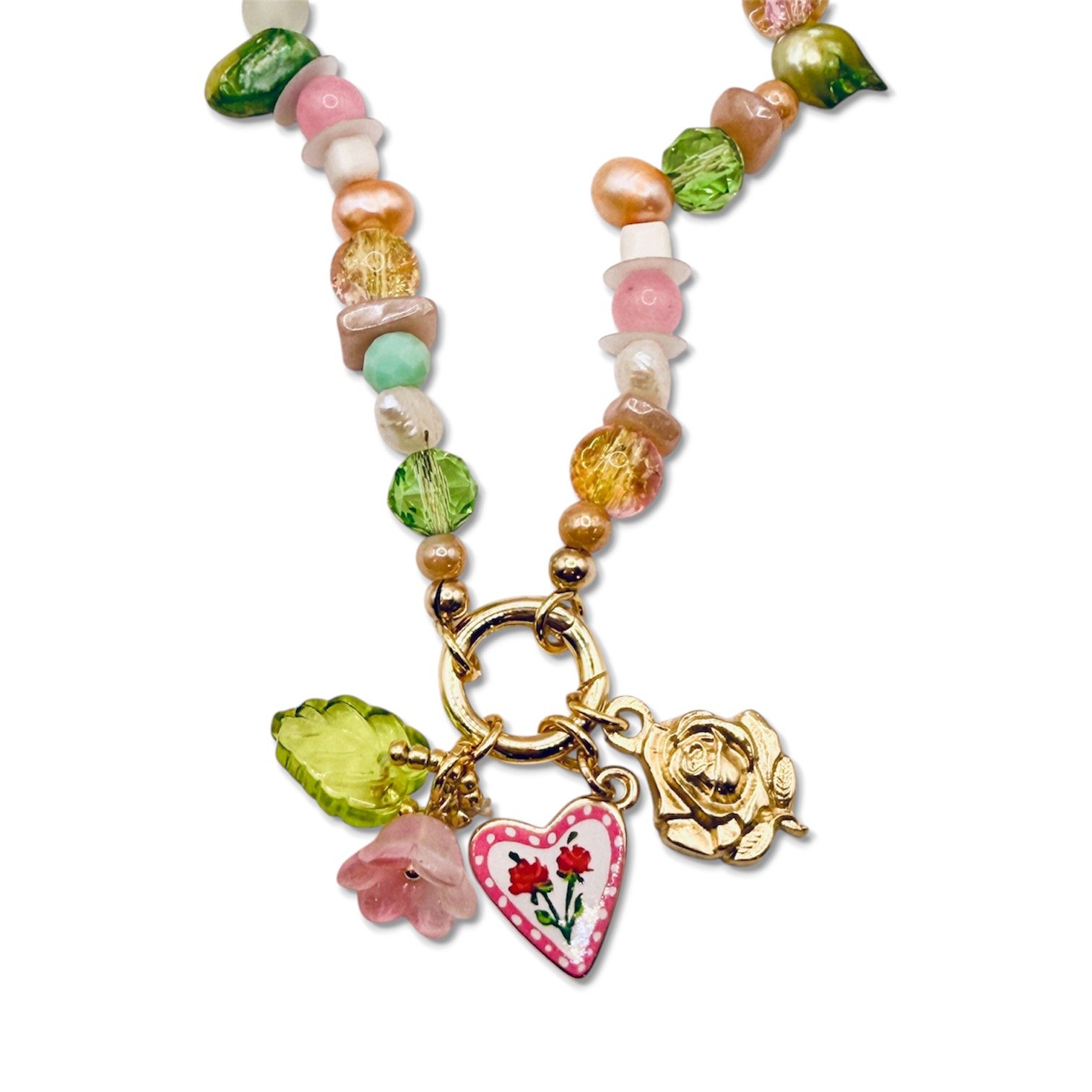 Santa Rosa Charm Cluster Chunky Necklace_Detail 2.jpeg