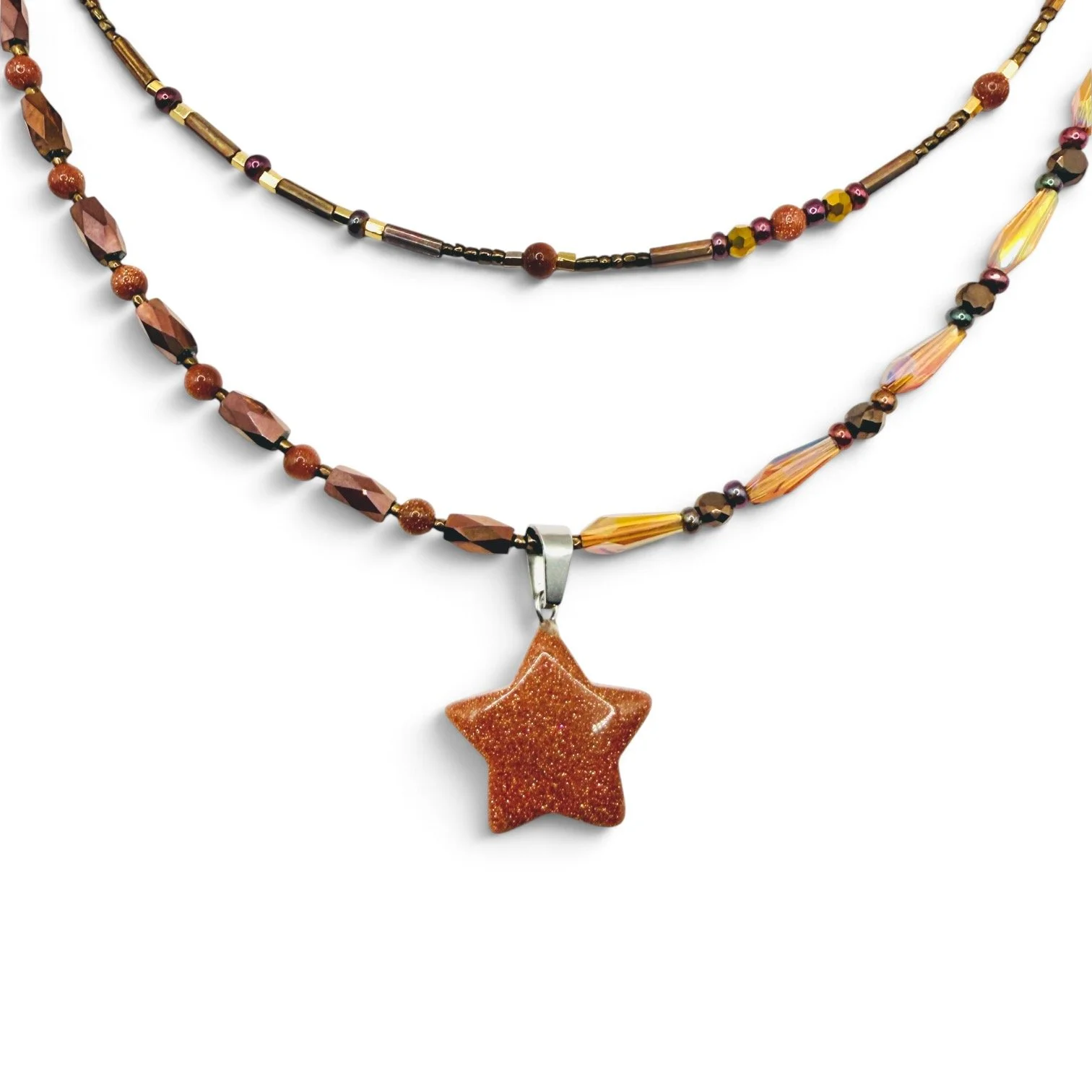 Bronze Star Double Necklace_Detail 1.jpeg
