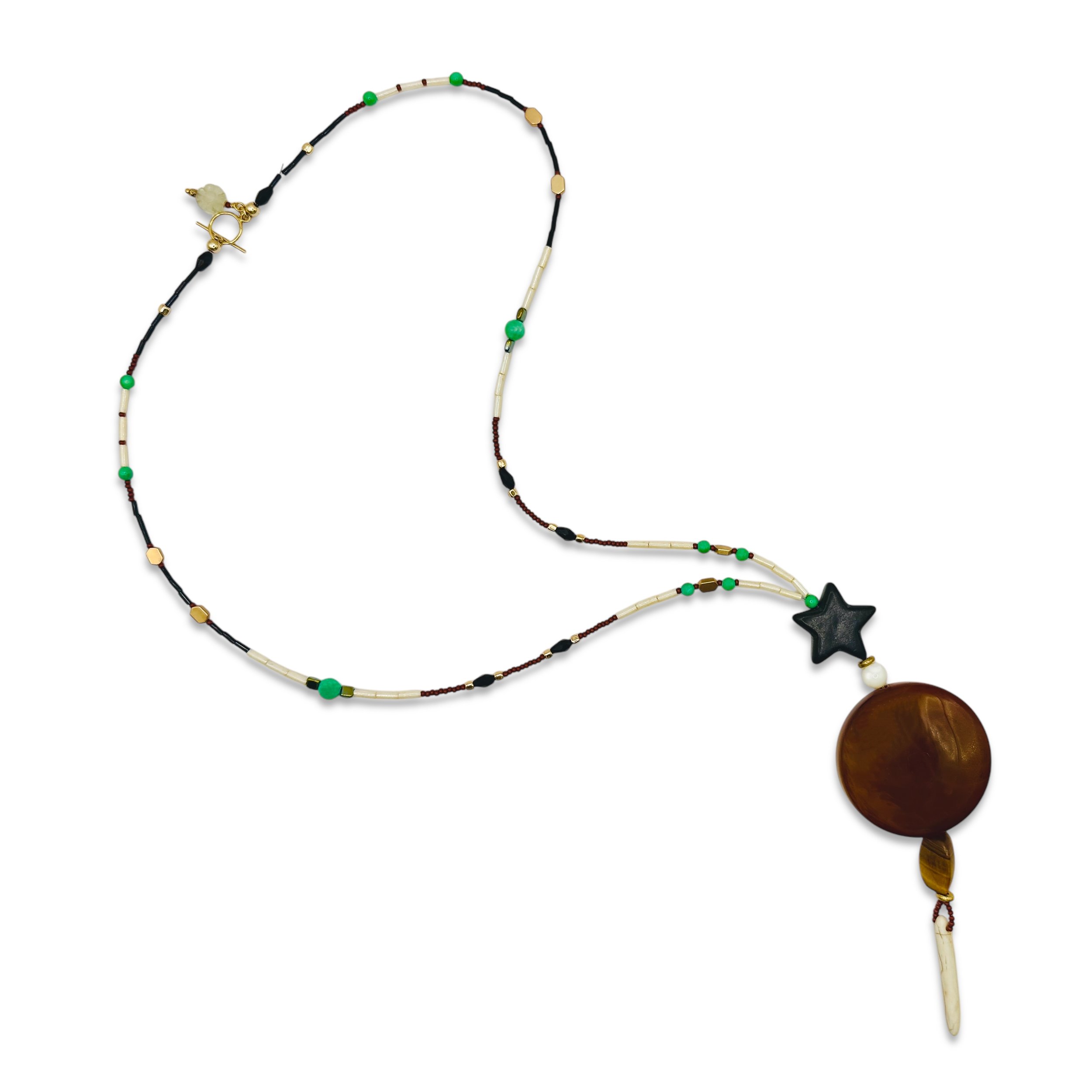 Tortoise Pendant Opera Necklace