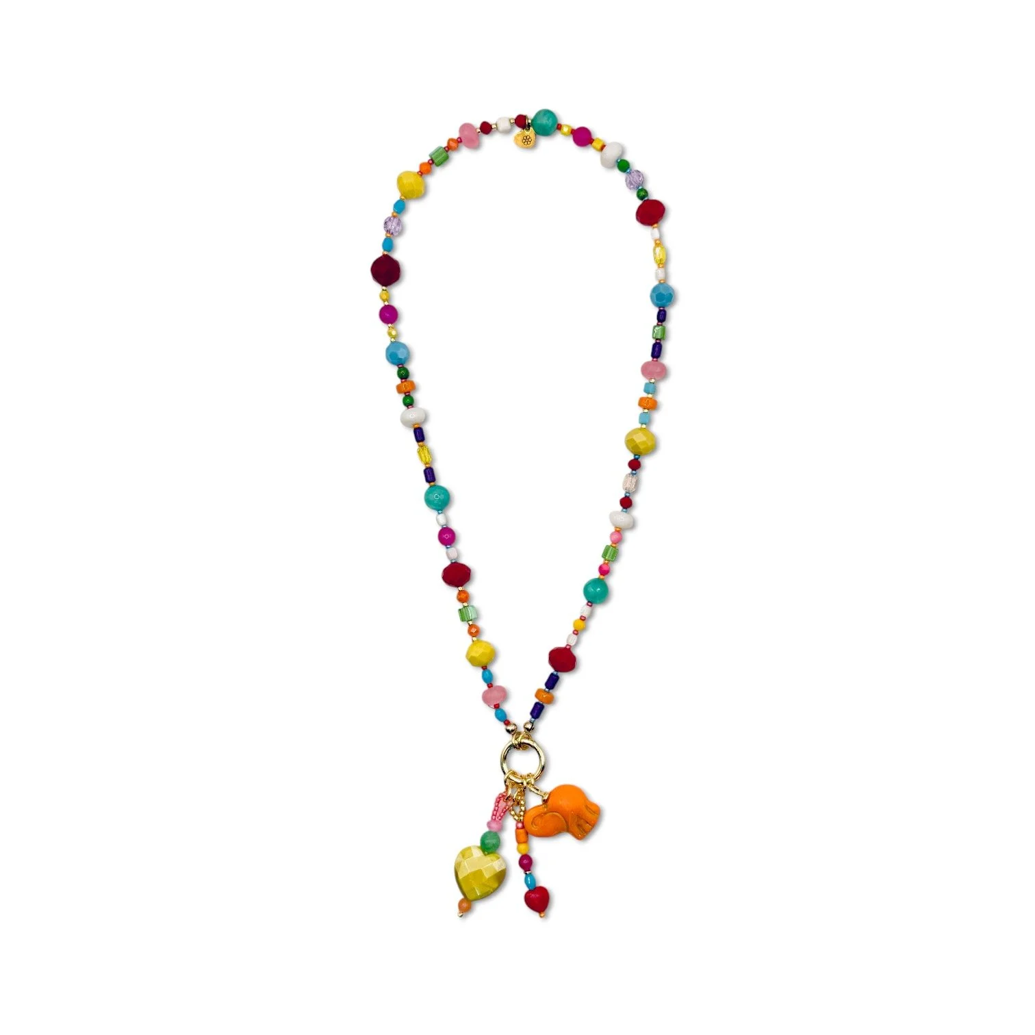 Circo Confetti Elephant Charm Cluster Necklace.jpeg