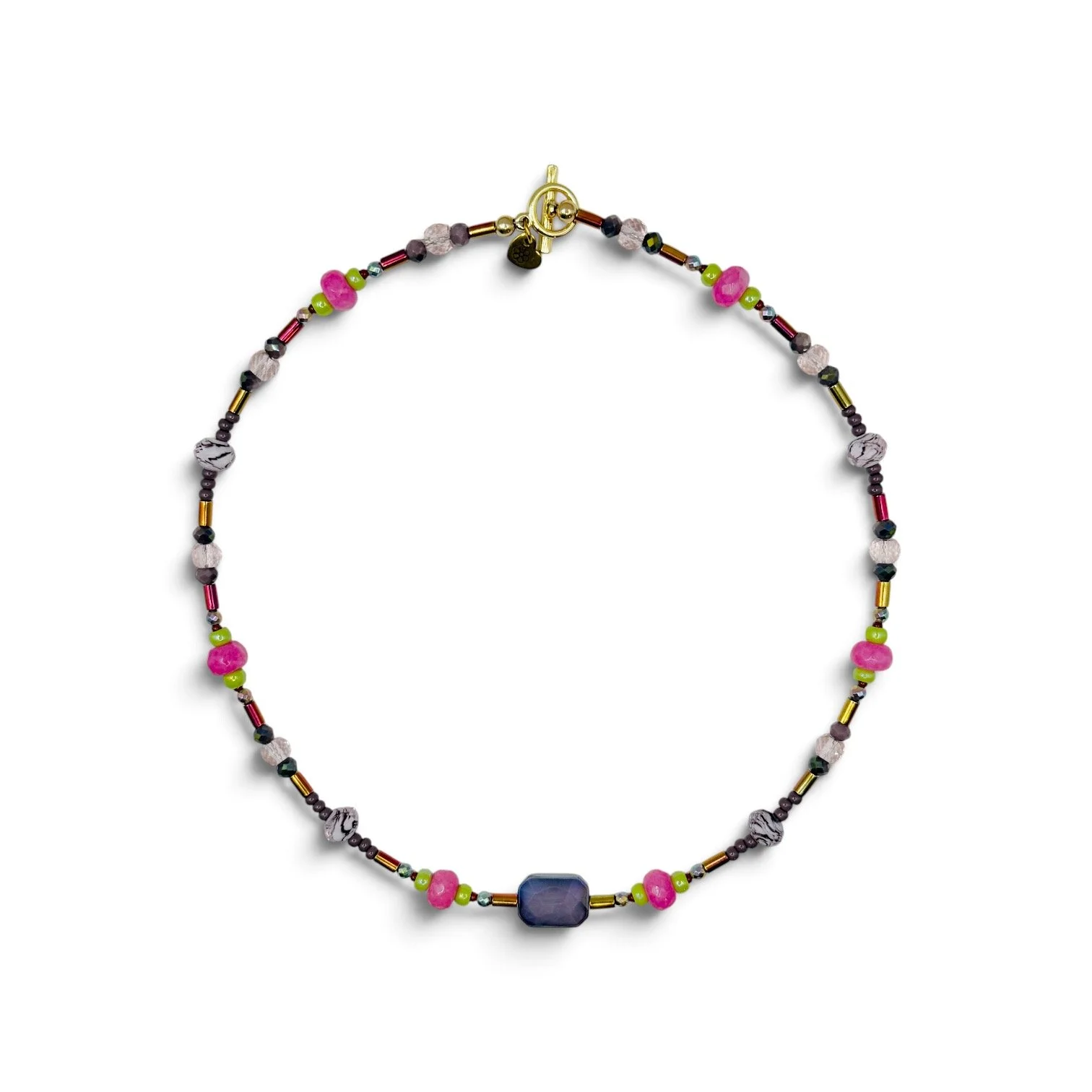 Mauve Marble Choker Necklace.jpeg