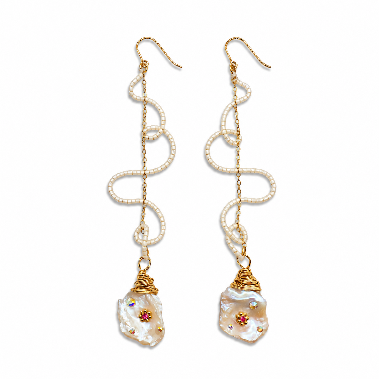 Baroque Pearl Serpentine Drop Earrings.png