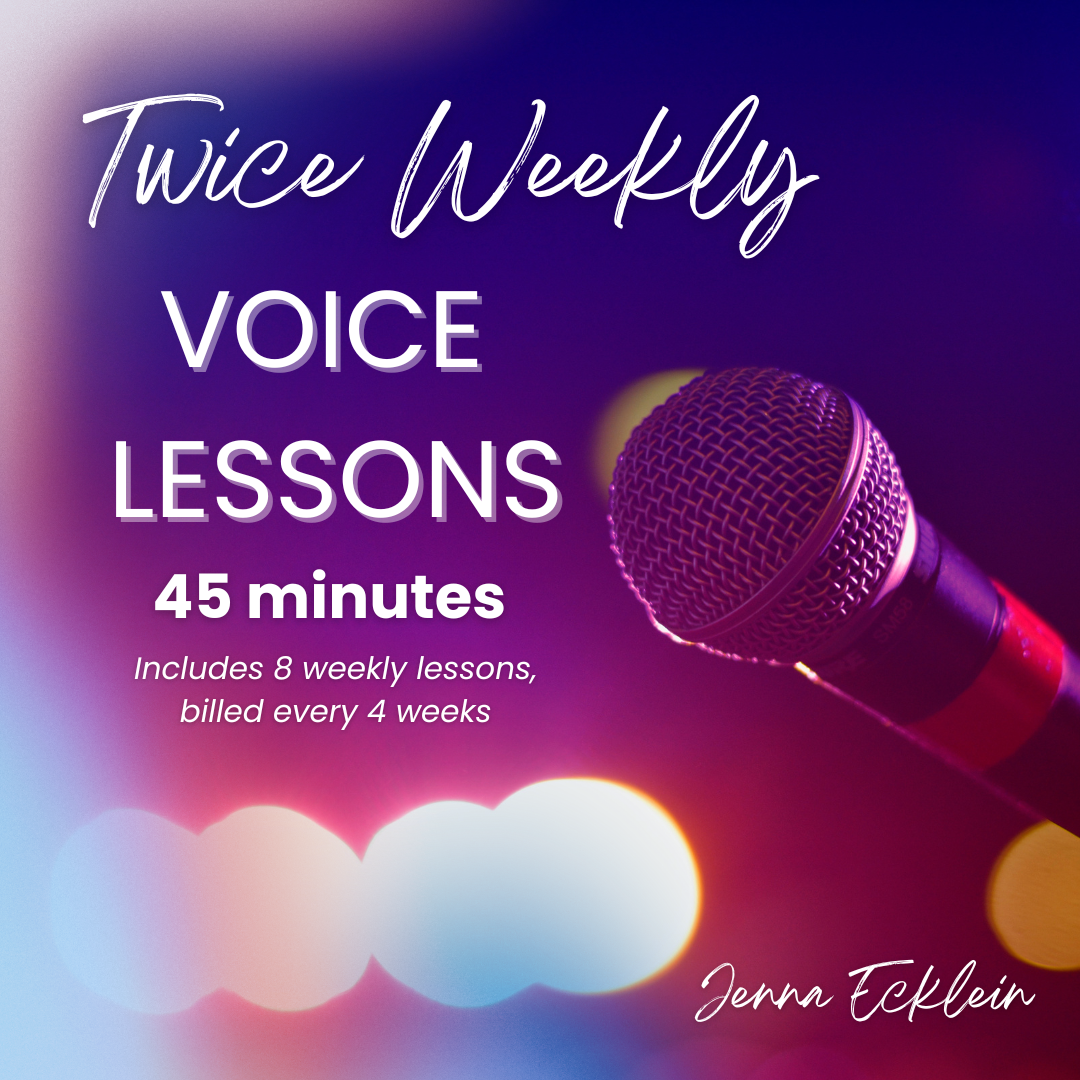 Twice Weekly Voice Lessons: 45-minute