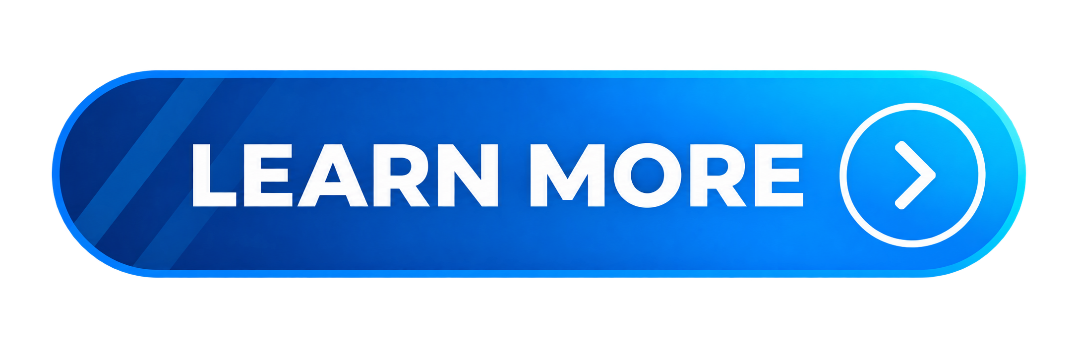 Blue button with white text saying 'LEARN MORE' and a right arrow symbol