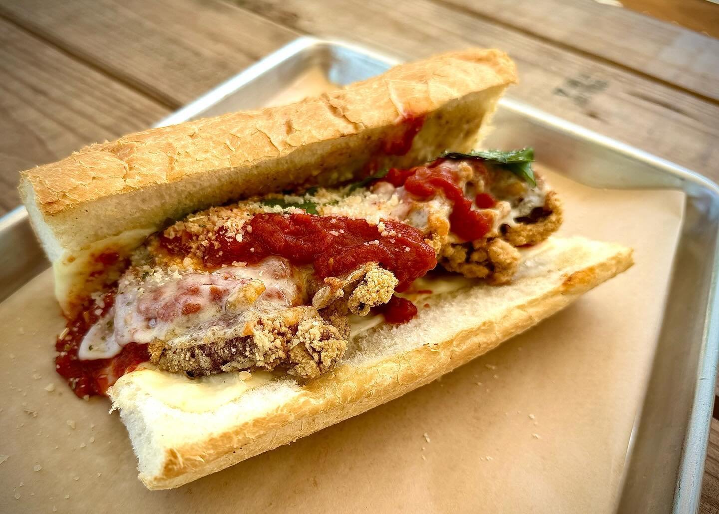 Chicken Parm Sandwich Thursdays!&hellip;Are a thing now. Polenta crusted fried chicken, red sauce, mozzarella &amp; parmesan. Every Thursday till we run out. 

#chickenparm #sandwich #thursday #polenta #itisspecial #oakcliff #dallas