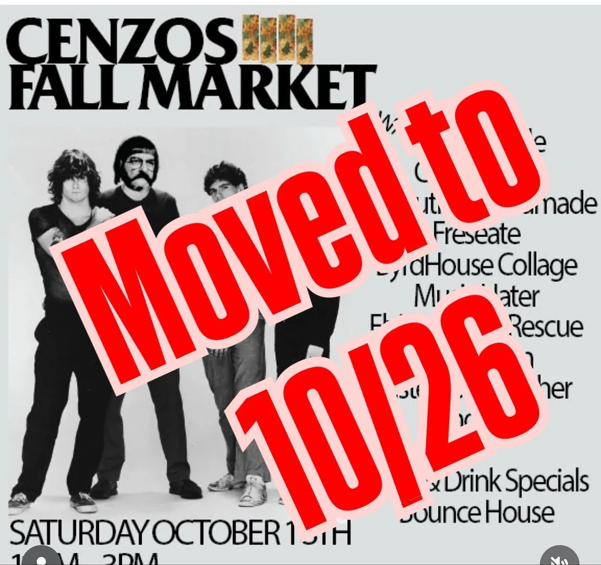 Due to weather we are moving the market to 10/26! Obviously since we are doing this it won&rsquo;t rain and will be an amazing day.  So you&rsquo;re welcome.