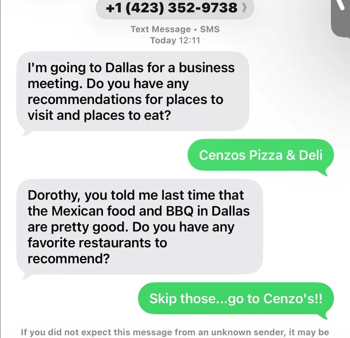 Real friends show you love even if they are getting BS spam texts. 

Thanks Dorothy.