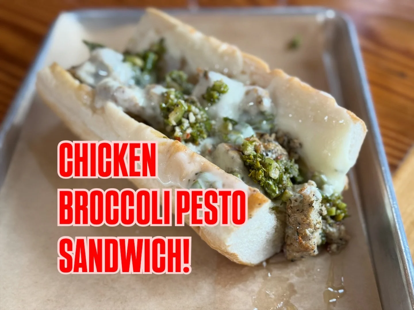 Running this weekend!

FRIED CHICKEN BROCCOLI PESTO SANDWICH. Little provolone and you&rsquo;re set👏✊🤯