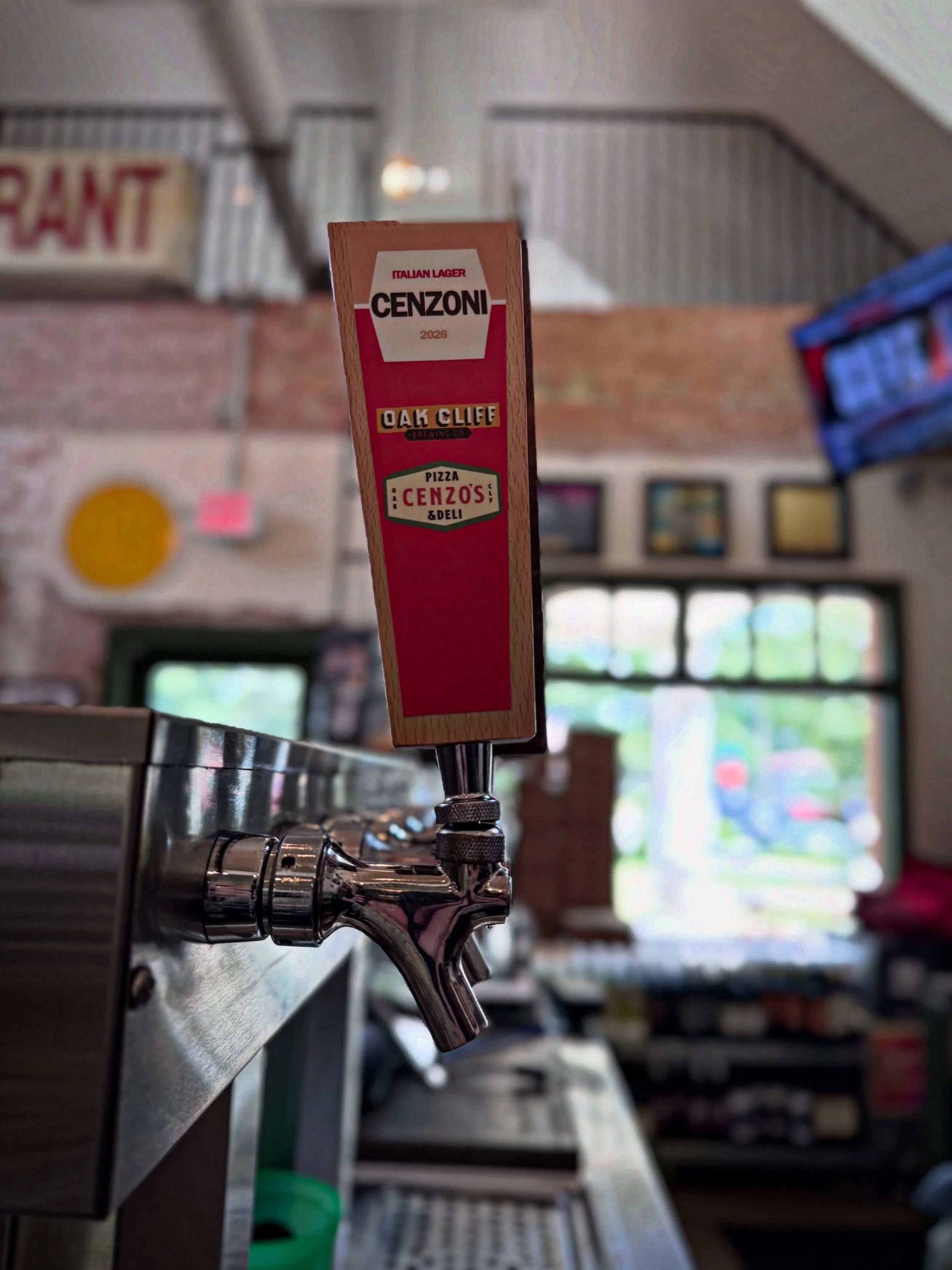 CENZONI IS HERE! Cenzo&rsquo;s X Oak Cliff Brewing CO&rsquo;s Italian Lager. $5 through Sunday to celebrate!