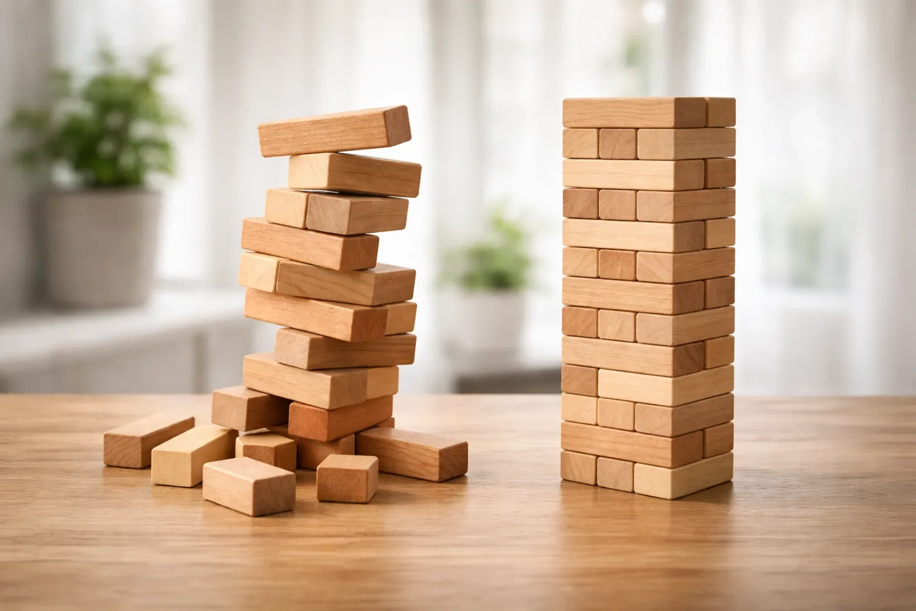 Blocks showing how Fractional CFO Services can bring stability