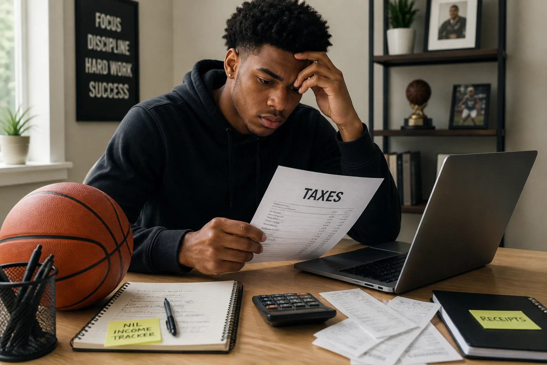 bookkeeping for NIL athletes reviewing taxes
