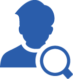 StandardC has shown an image of a person being searched by a magnifying glass to signify the value of StandardC's advanced identity verification, enhanced due diligence, watchlist screening, adverse media screening, background checks, and more.