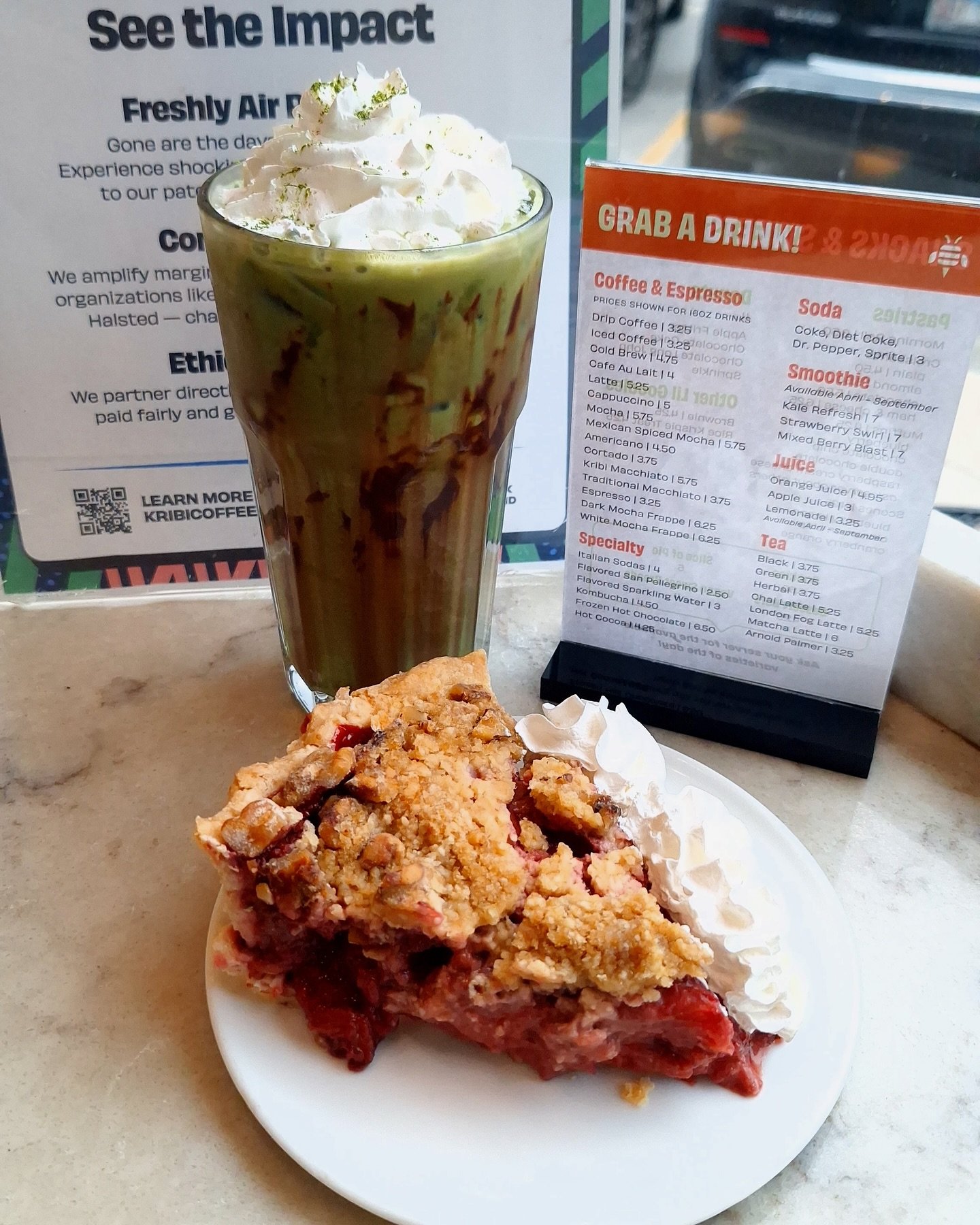 Have you tried our Bride of Frankenstein Matcha yet? Its absolutely SPOOKtacular! 👻🎃 

#BuzzCafe #OakPark #KribiCoffee #Matcha #Yummy #Pie #SupportLocal #OPAD