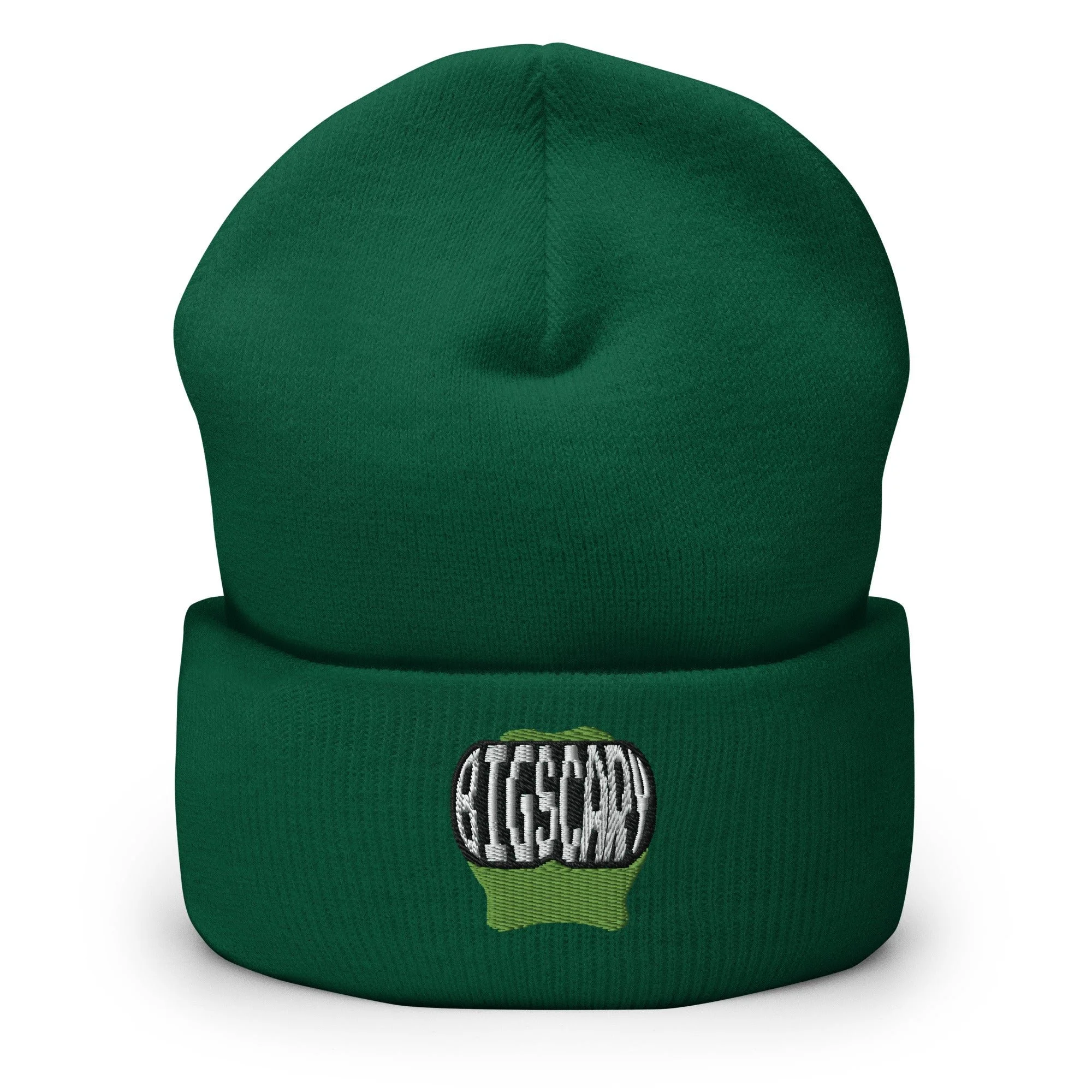 cuffed-beanie-spruce-front-6745056641f0a.jpg