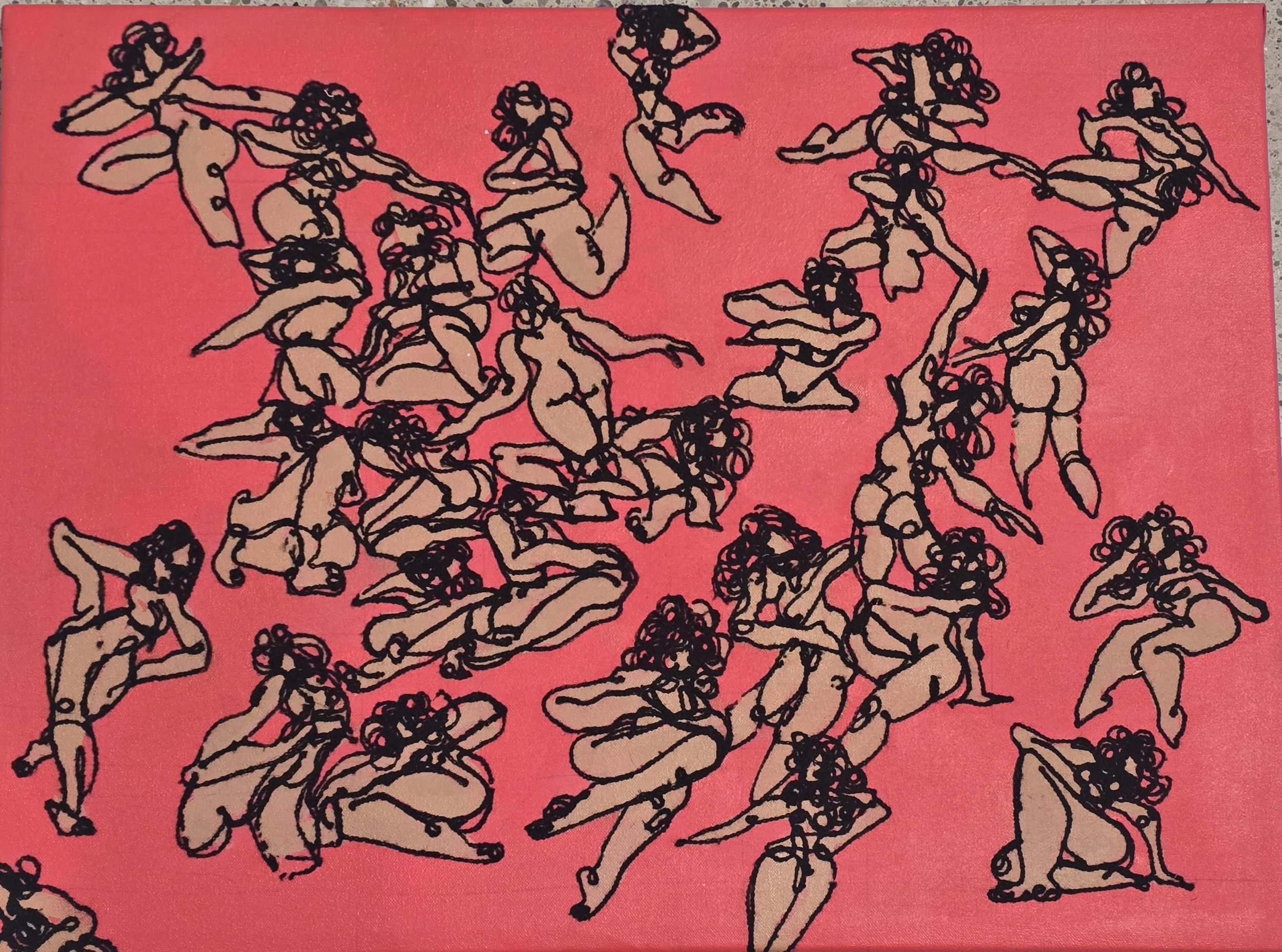 Gold on Red Figure Study