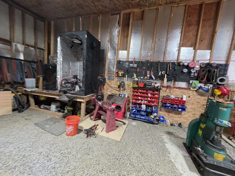 Belt sander, 3D printer & power hammer