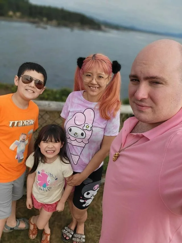 The Edwards family on the Pacific Northwest coast